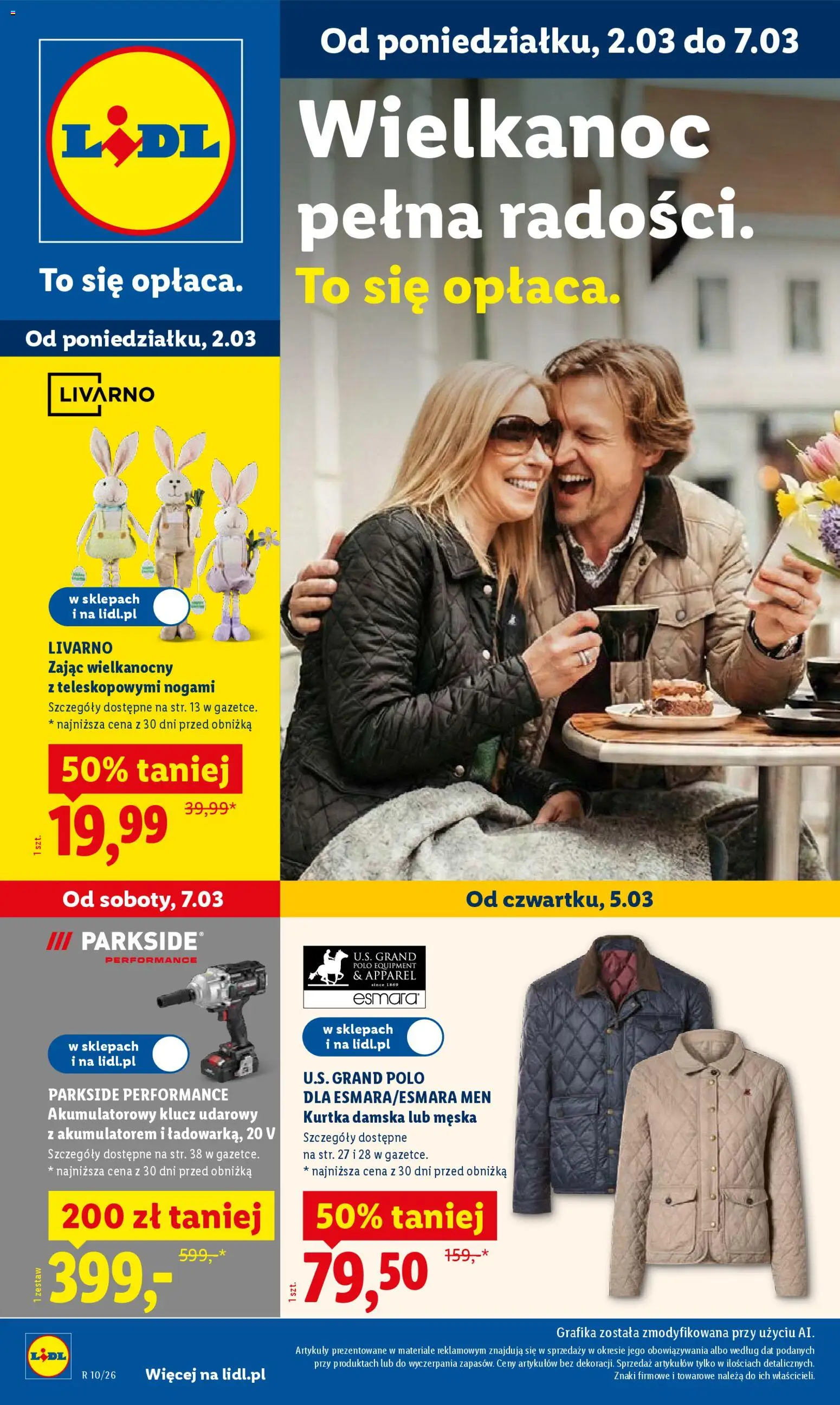 Lidl Katalog od 02.03.2026 | Strona: 1 | Produkty: Kurtka, Klucz udarowy