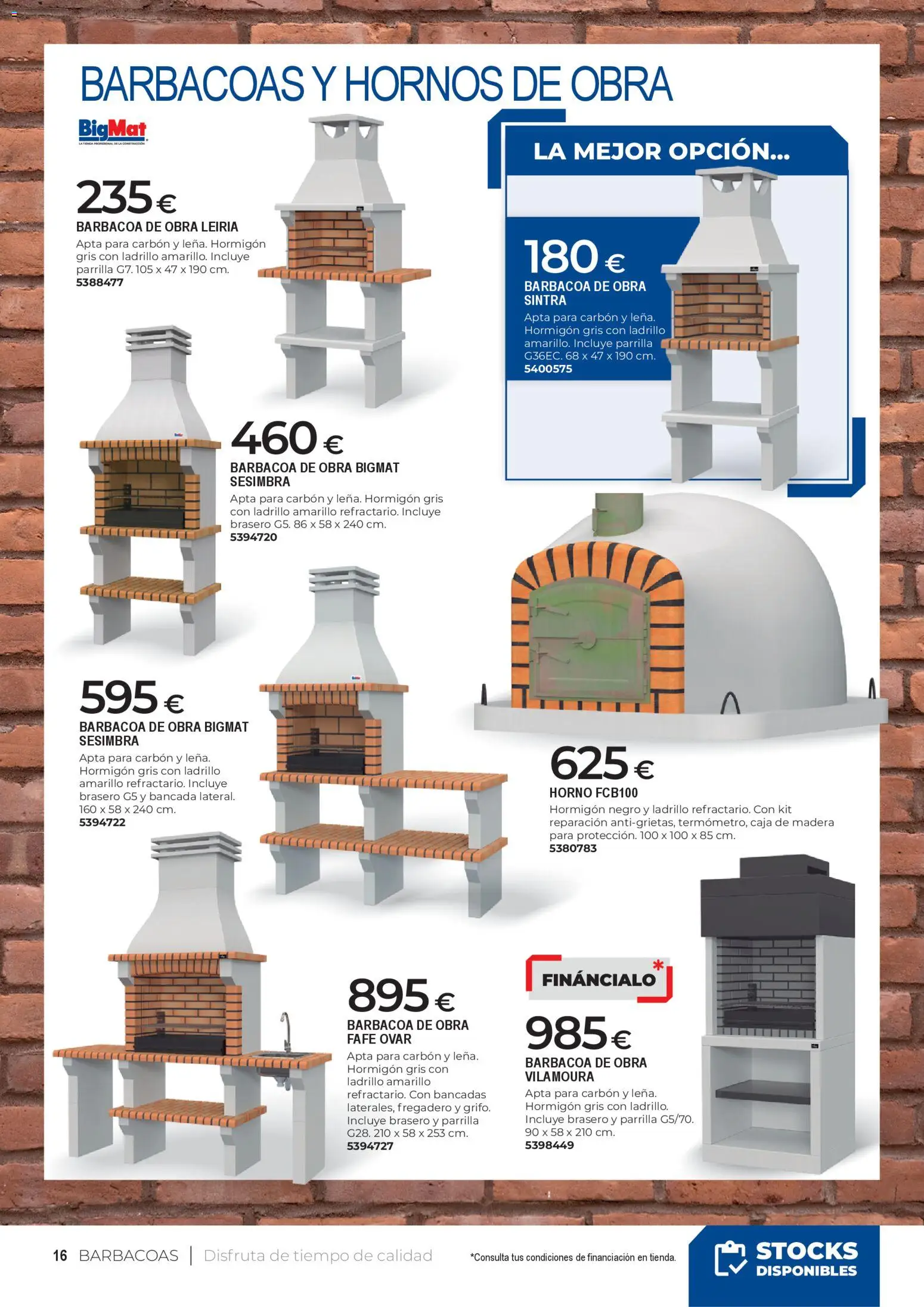 BigMat - Jardin y Piscinas 2026 │ válido desde el 23.03.2026 | Página: 16 | Productos: Fregadero, Horno, Parrilla, Caja