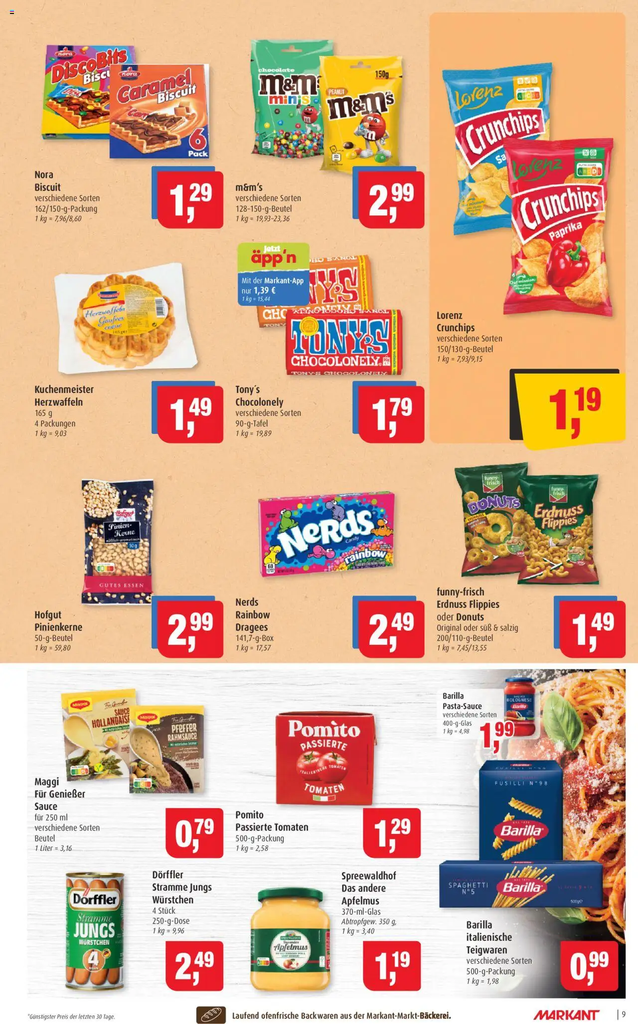 Markant Prospekt 	 - gültig ab dem 21.07.2025 | Seite: 9 | Produkte: Maggi, Barilla, Tomaten, Paprika