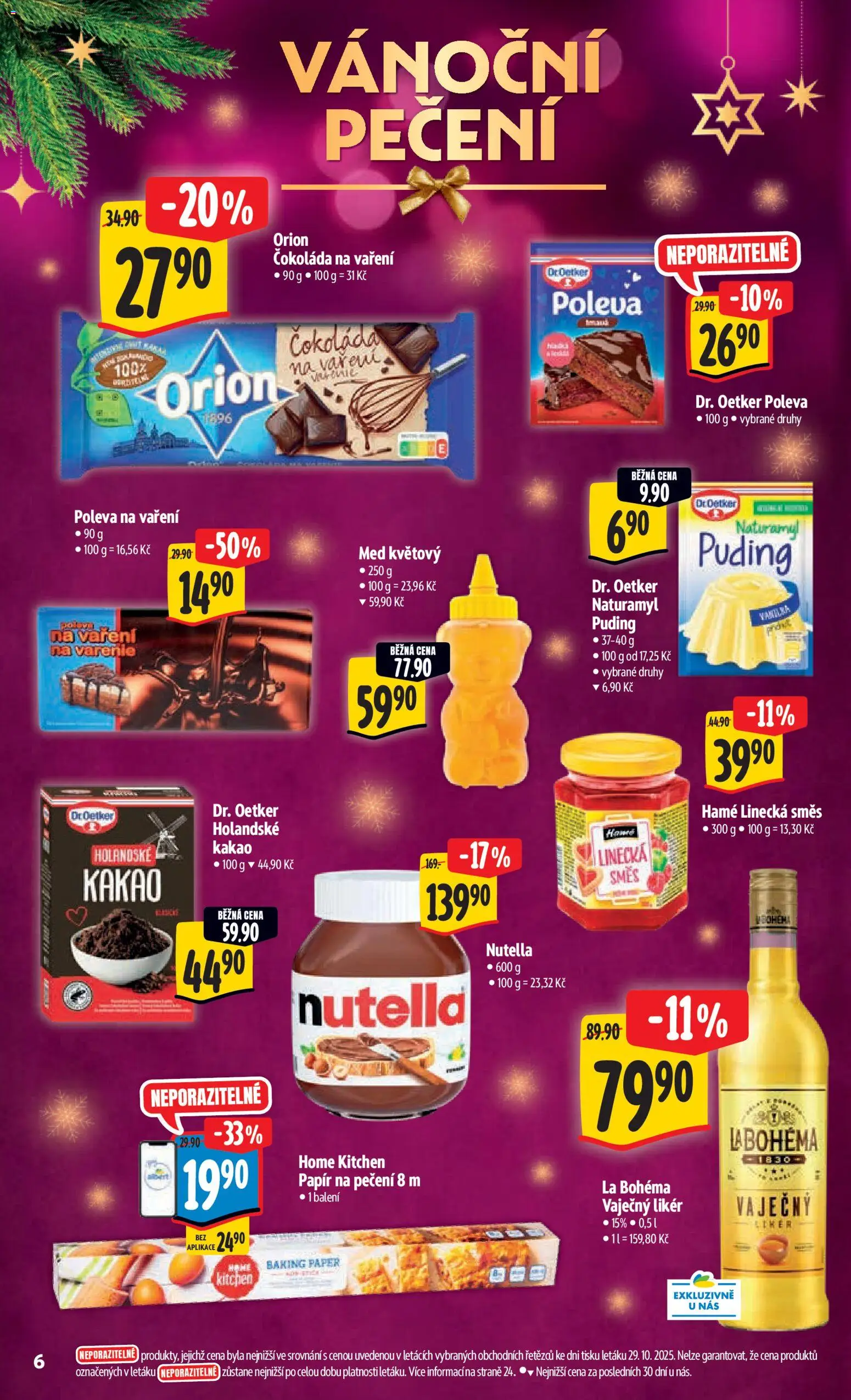 Albert leták - Hypermarket od 05.11.2025 | Strana: 12 | Produkty: Čokoláda, Med, Puding, Čokoláda na vaření