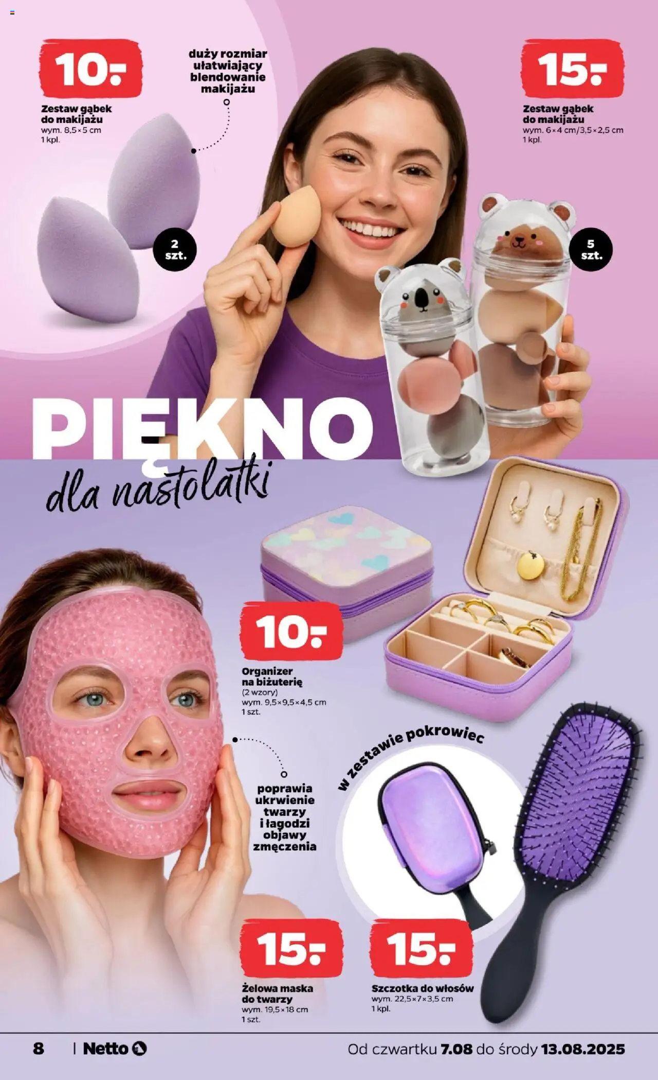 Netto gazetka - Non Food od 07.08.2025 | Strona: 8 | Produkty: Szczotka, Maska
