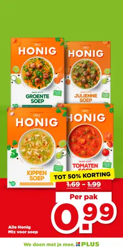 HONIG TOMATEN SOEP, Basis voor tomatensoep met kruiden en specerijen in de mix - Voorbeeld van een folder van Plus, geldig van 11.03.2026 | Pagina: 28 | Producten: Tomaten, Tafel