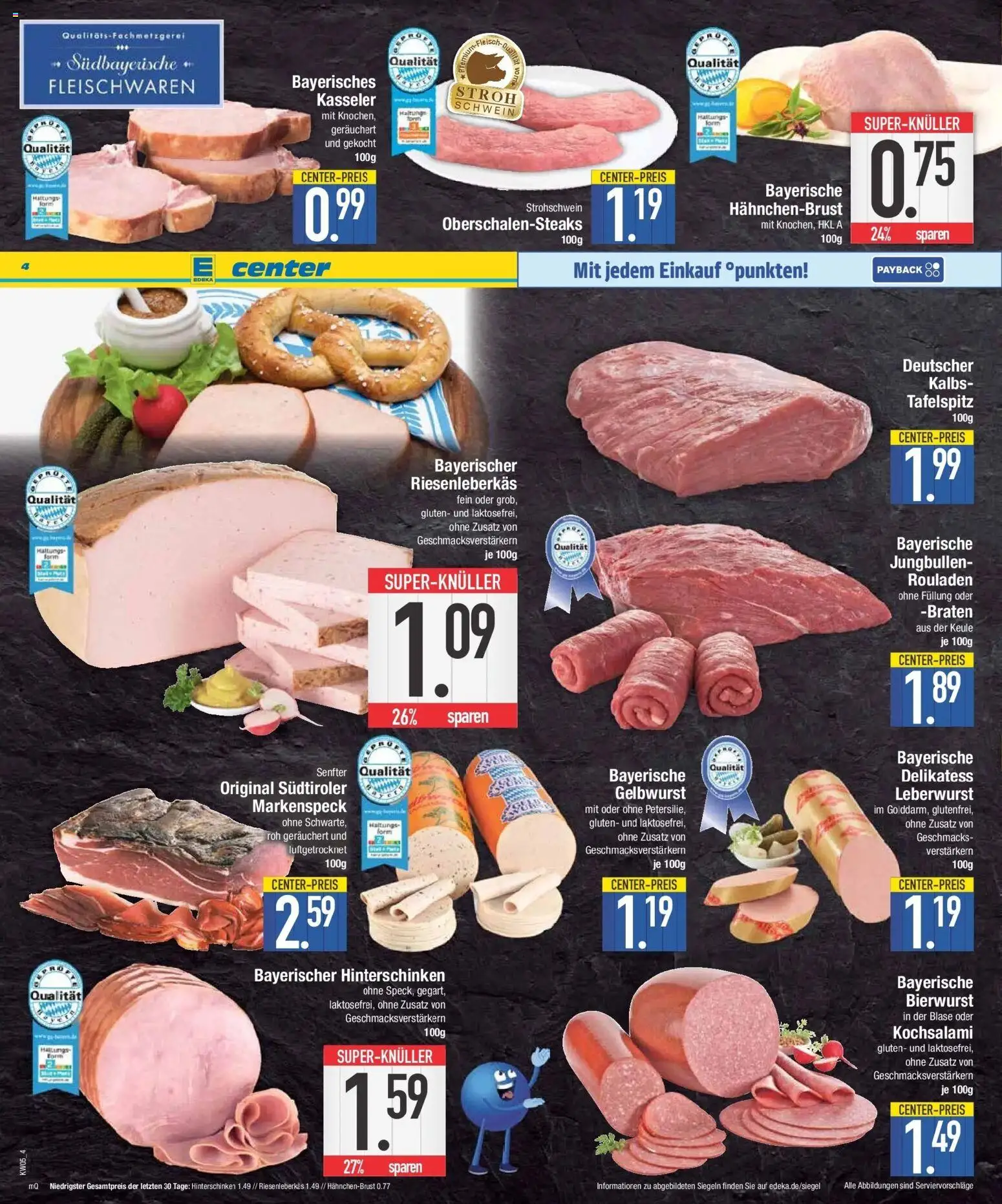 Edeka prospekt Neuburg an der Donau	 – gültig ab 26.01.2026 | Seite: 4 | Produkte: Tafelspitz, Steak, Hahnchenbrust