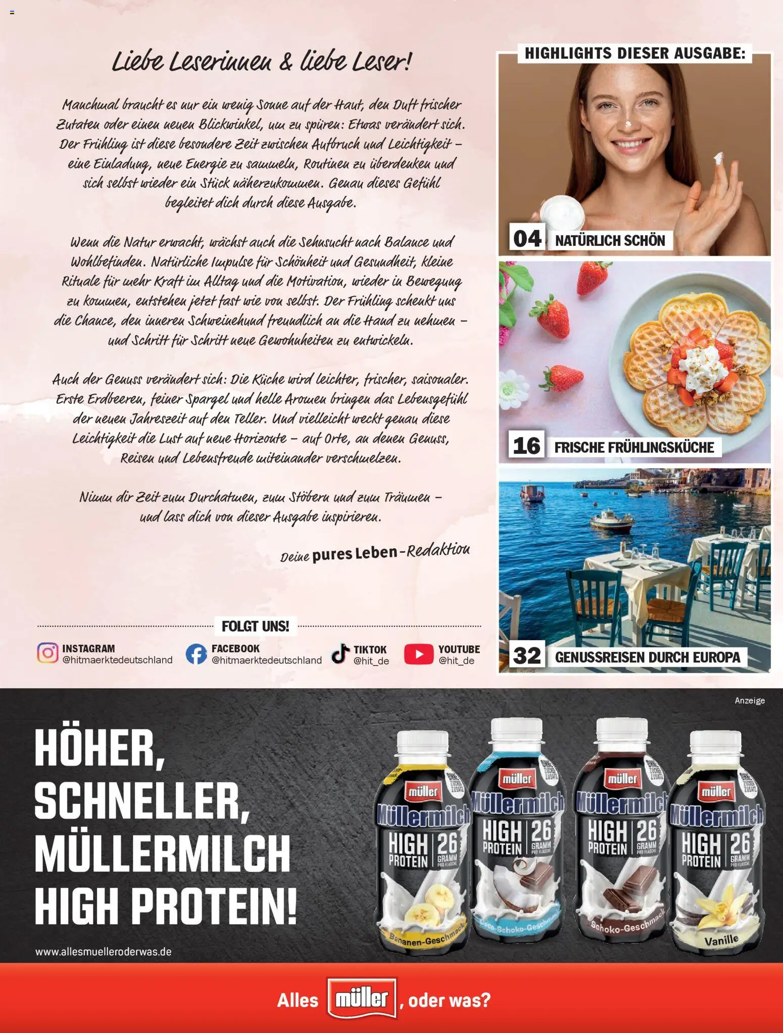 HIT pures Leben 02/2026 – gültig ab 14.04.2026 | Seite: 3 | Produkte: Küche, Duft, Spargel, Müllermilch