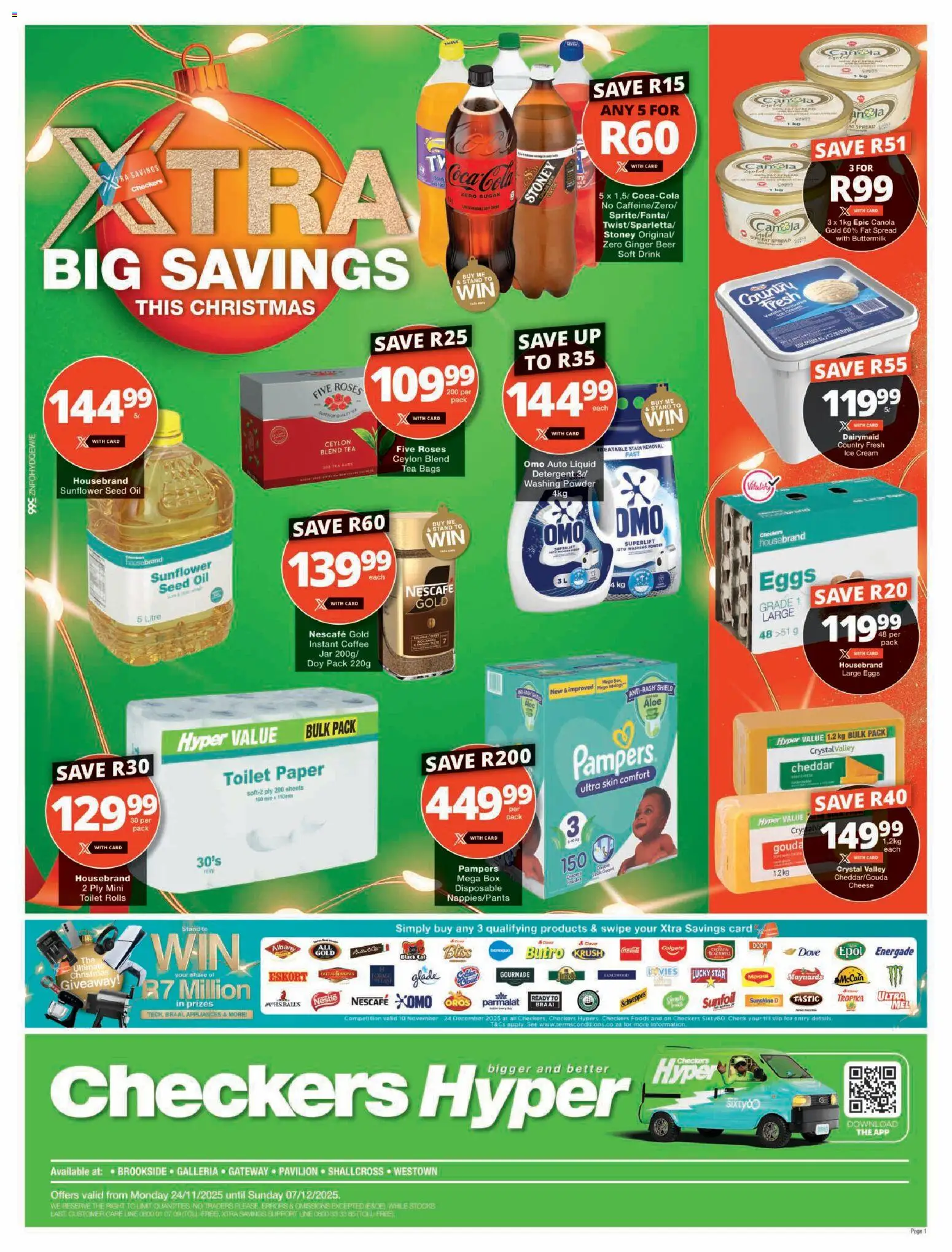 New Checkers catalogue – valid from 24.11.2025 | Page: 1 | Products: Beer, Tea, Paper, Estuche organizador de viaje
