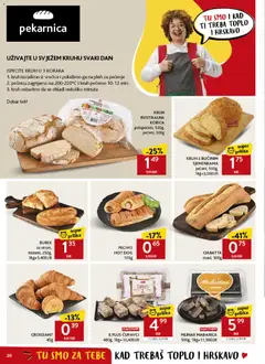 Konzum HR Akciós újság - amely érvényes a következő dátumtól: 14.01.2026 | Oldal: 20 | Termékek: Hot dog, Burek, Croissant, Ciabatta