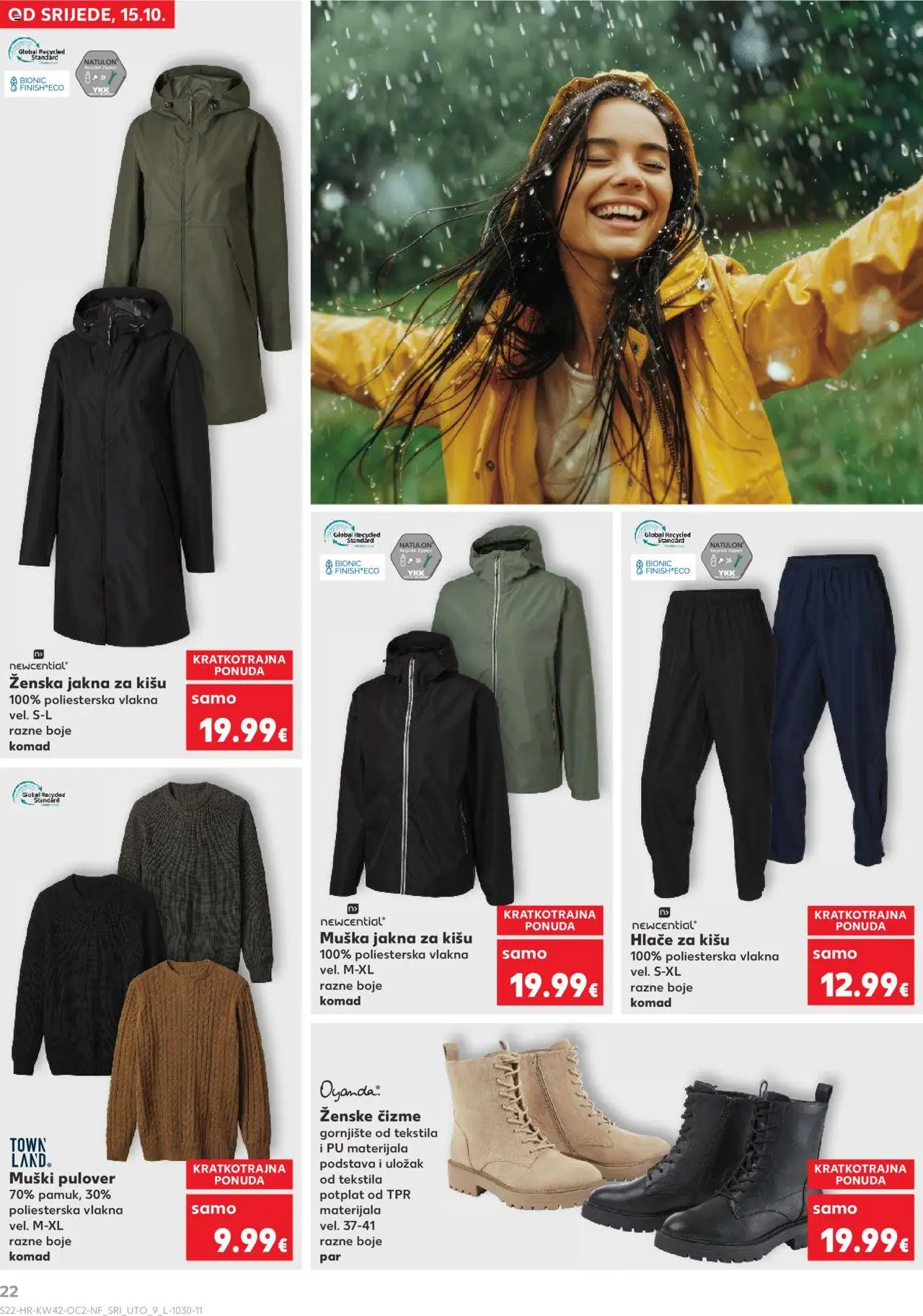 Kaufland katalog | vrijedi od 15.10.2025 | Stranica: 22 | Proizvodi: Jakna, Hlače, Čizme, Finish
