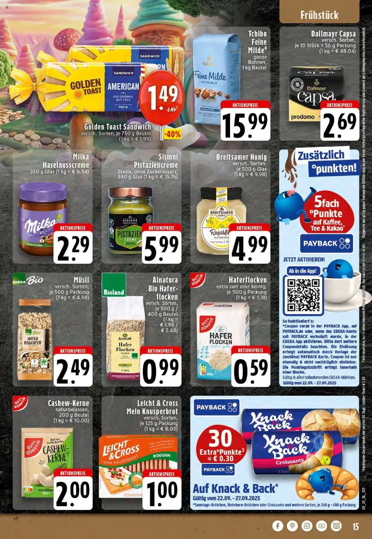 Edeka prospekt Dortmund-Eving	 – gültig ab 21.09.2025 | Seite: 15 | Produkte: Creme, Tee, Flocken, Dallmayr capsa