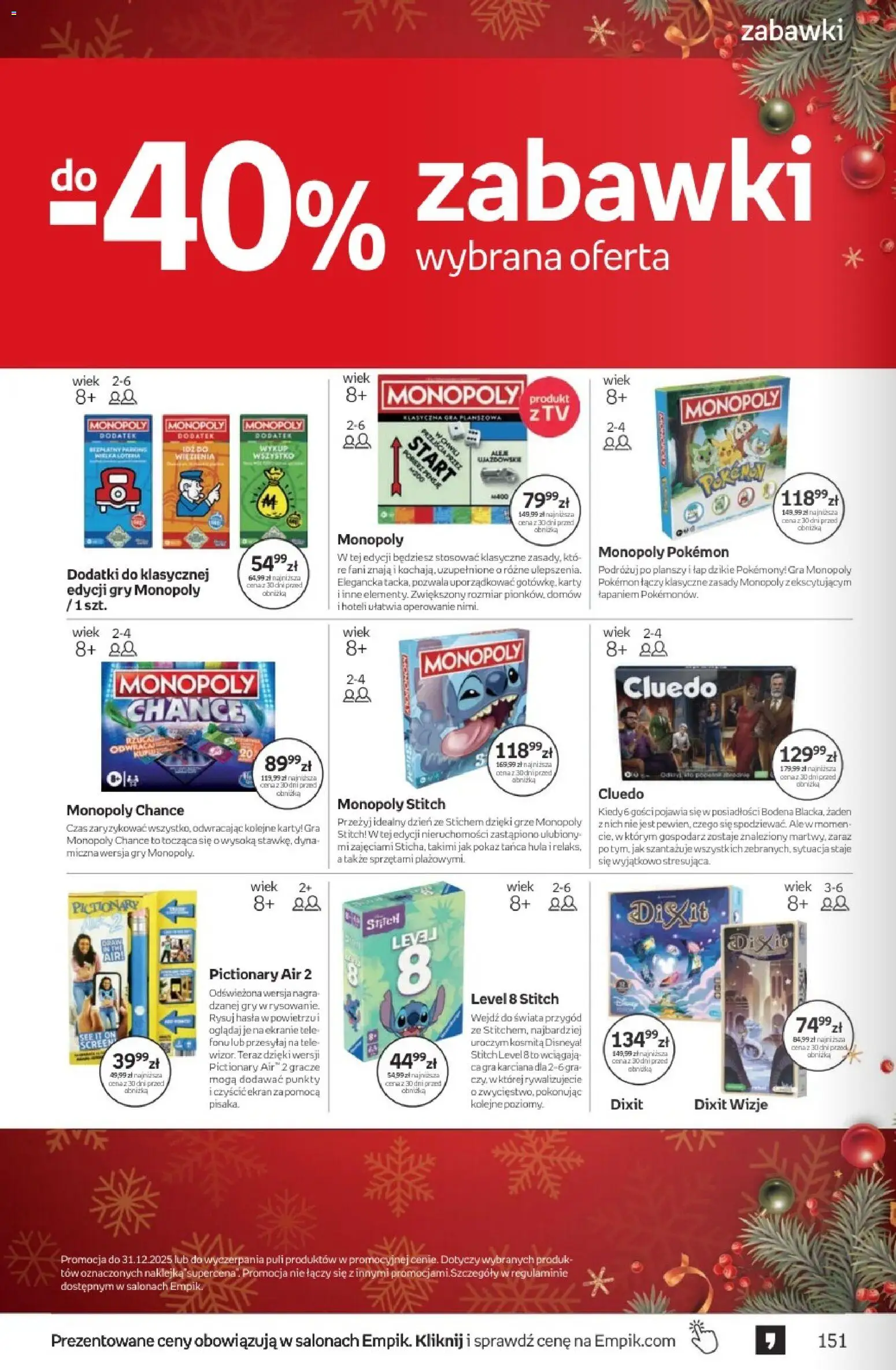 Empik promocje - Tom kultury Zabawki od 26.11.2025 | Strona: 28 | Produkty: Gra, Gry