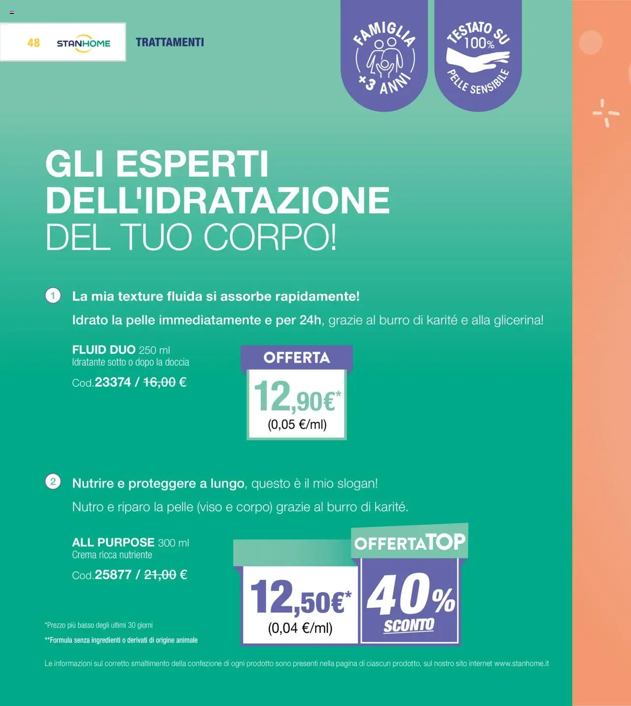 Volantino Stanhome del 26.08.2025 | Pagina: 46 | Prodotti: Crema, Burro, Doccia