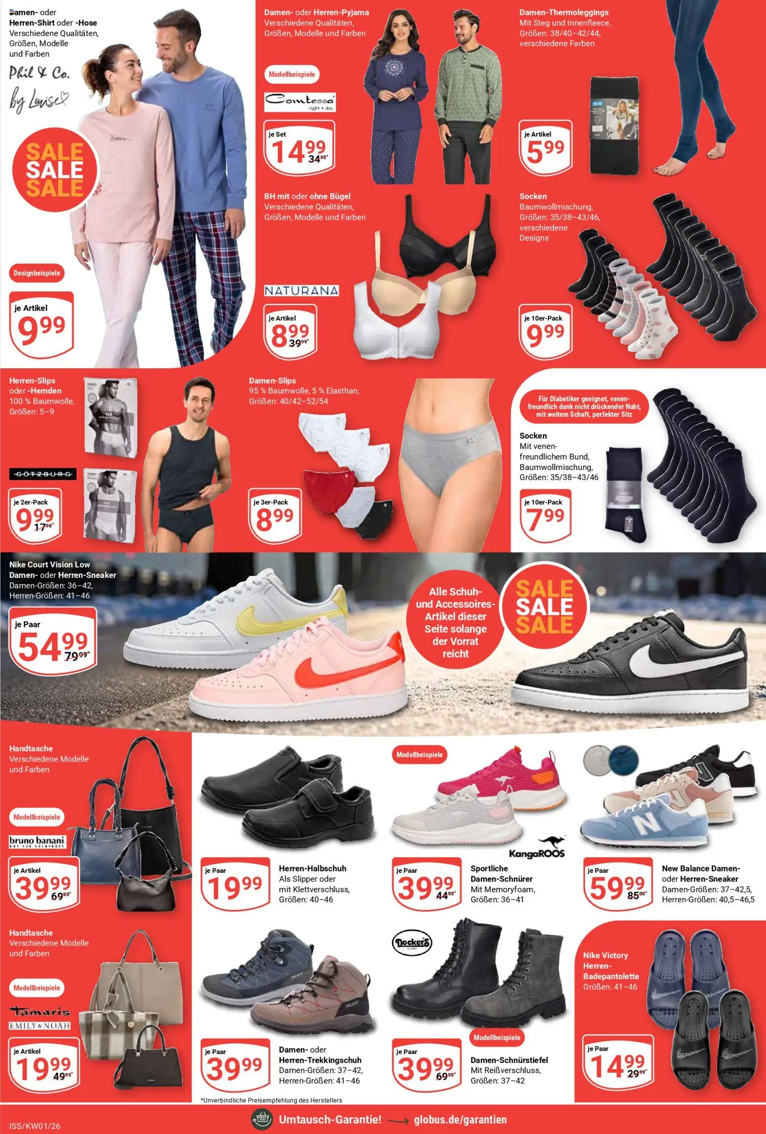 Globus Prospekt 	 – gültig ab 29.12.2025 | Seite: 25 | Produkte: Hose, BH, Socken, Handtasche
