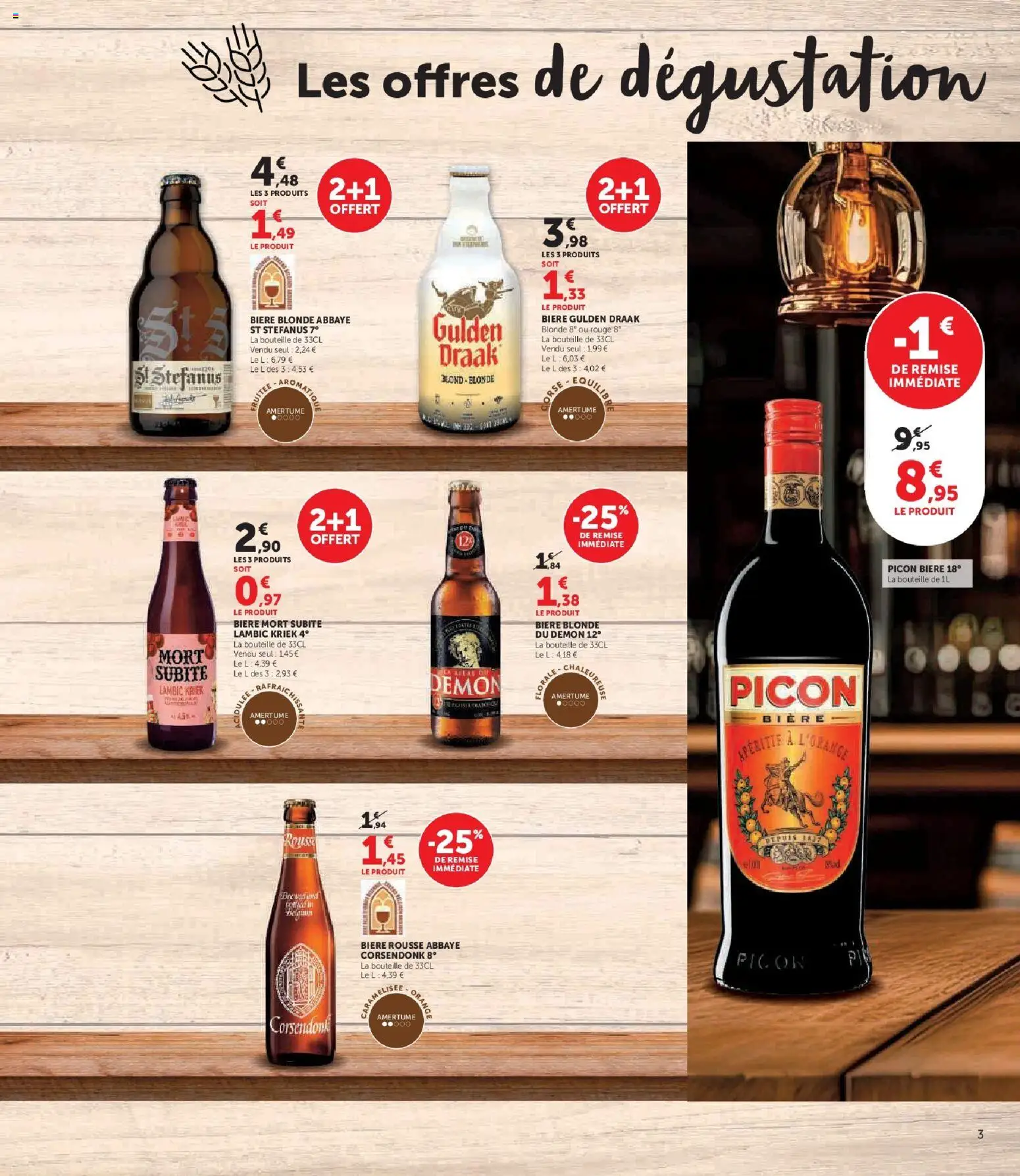 {H1} | Page: 3 | Produits: Orange, Bière blonde, Bière, Picon biere