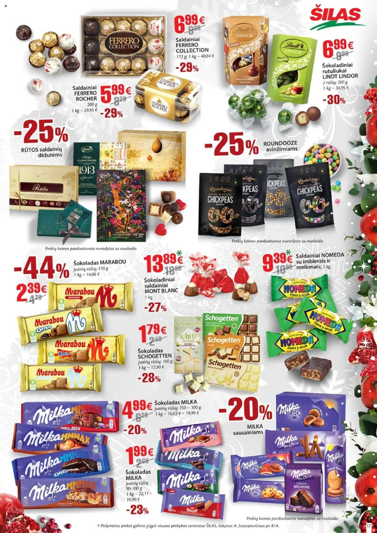 Šilas akcijos nuo 15.12.2025 | Puslapis: 17 | Prekių: Šokoladas, Saldainiai
