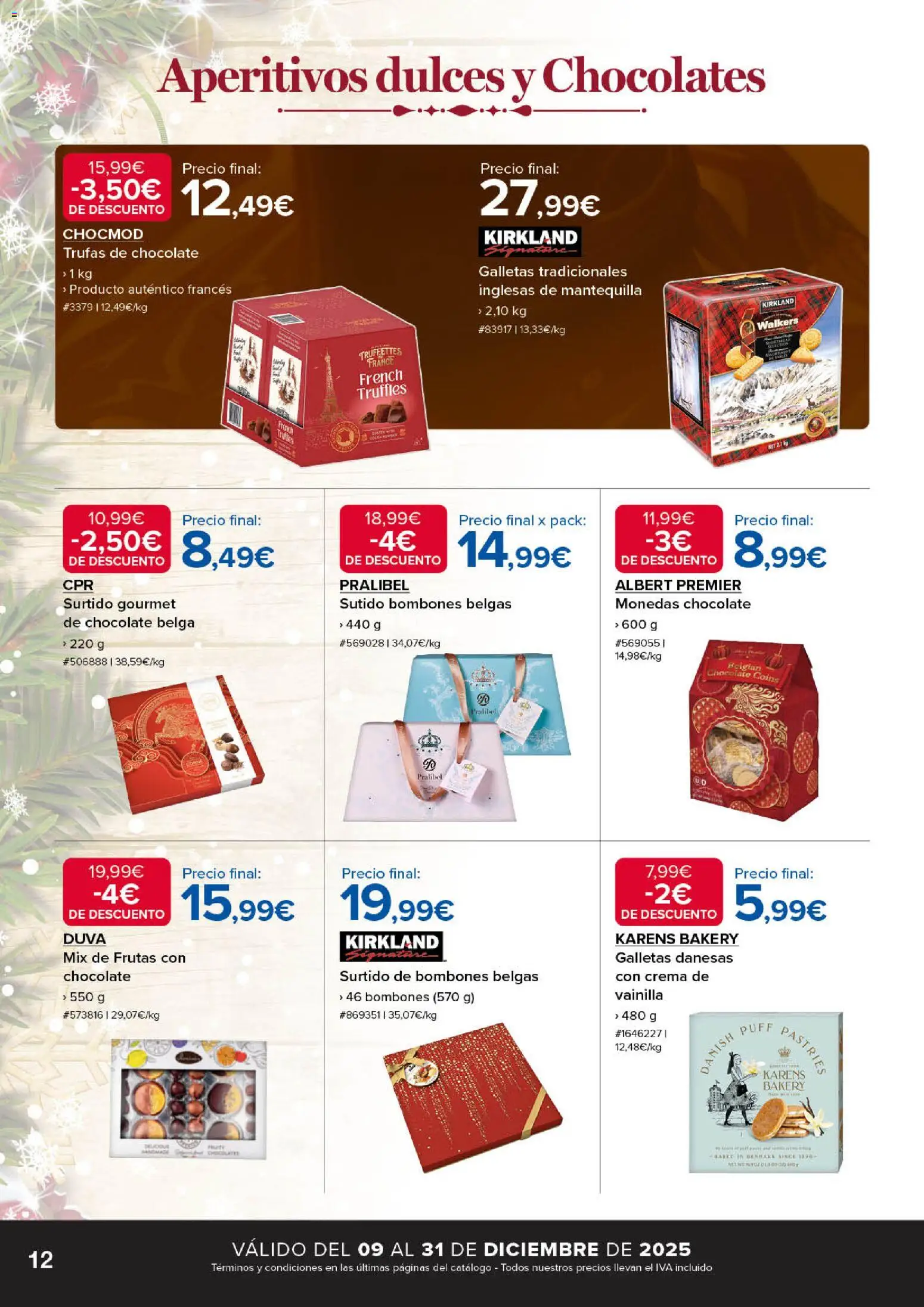 Costco catálogo │ válido desde el 09.12.2025 | Página: 12 | Productos: Chocolate, Crema, Galletas, Συσκευή ροής