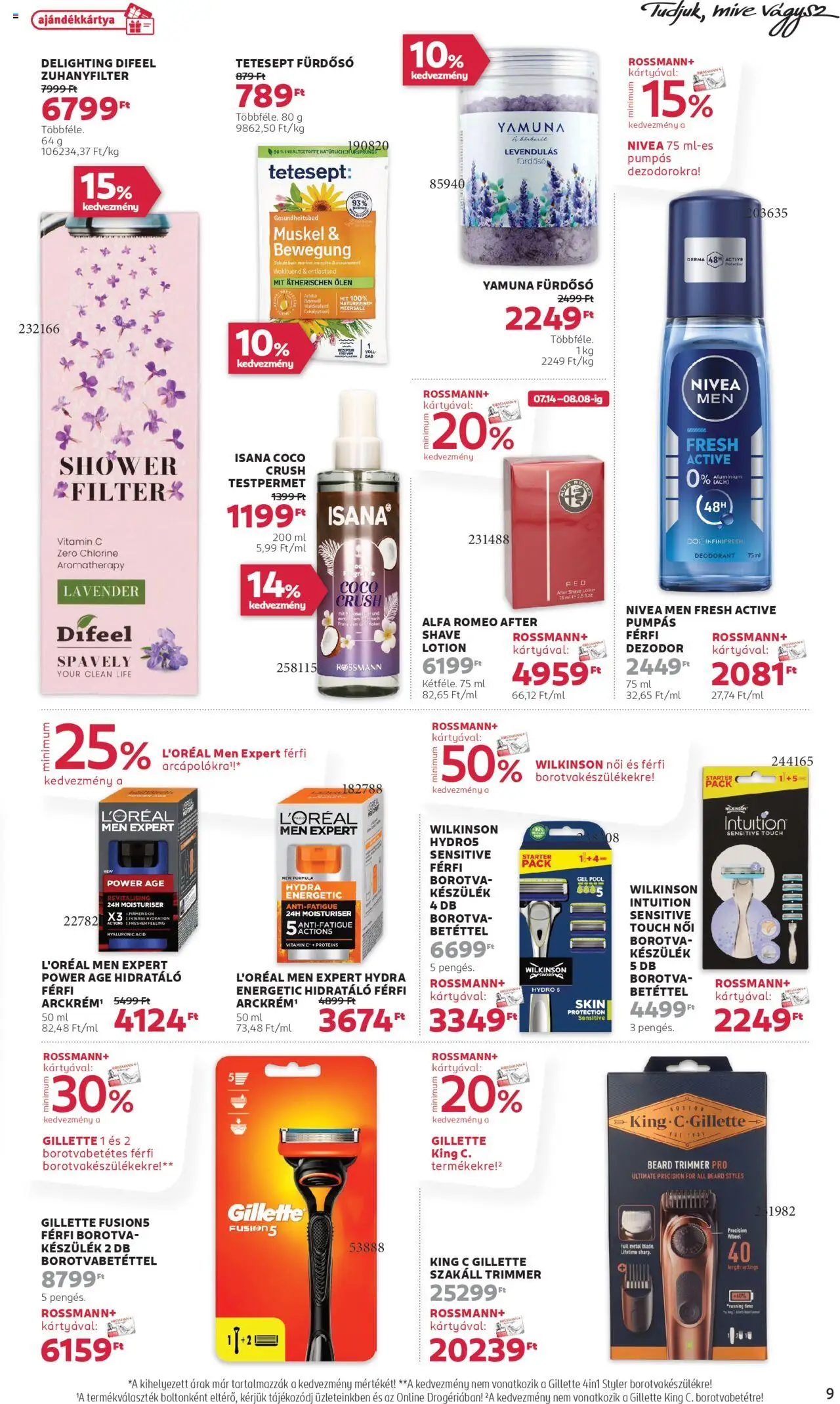Rossmann akciós ujság - amely érvényes a következő dátumtól: 28.07.2025 | Oldal: 9 | Termékek: Testpermet, Body, Fürdősó, Dezodor