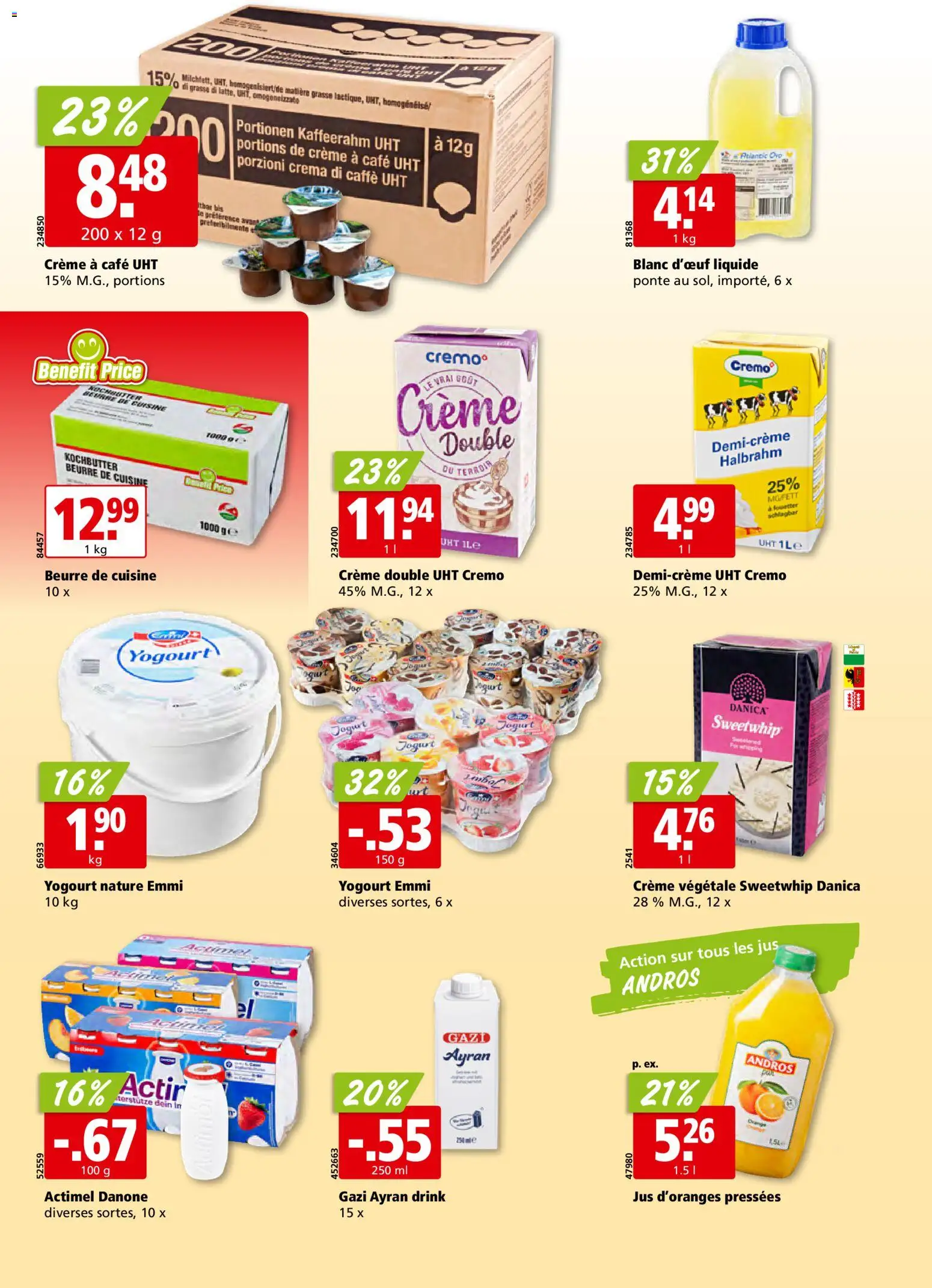 Aligro Aktionen Chavannes, Matran, Genève, Sion – gültig ab 01.12.2025 | Seite: 14 | Produkte: Actimel, Creme