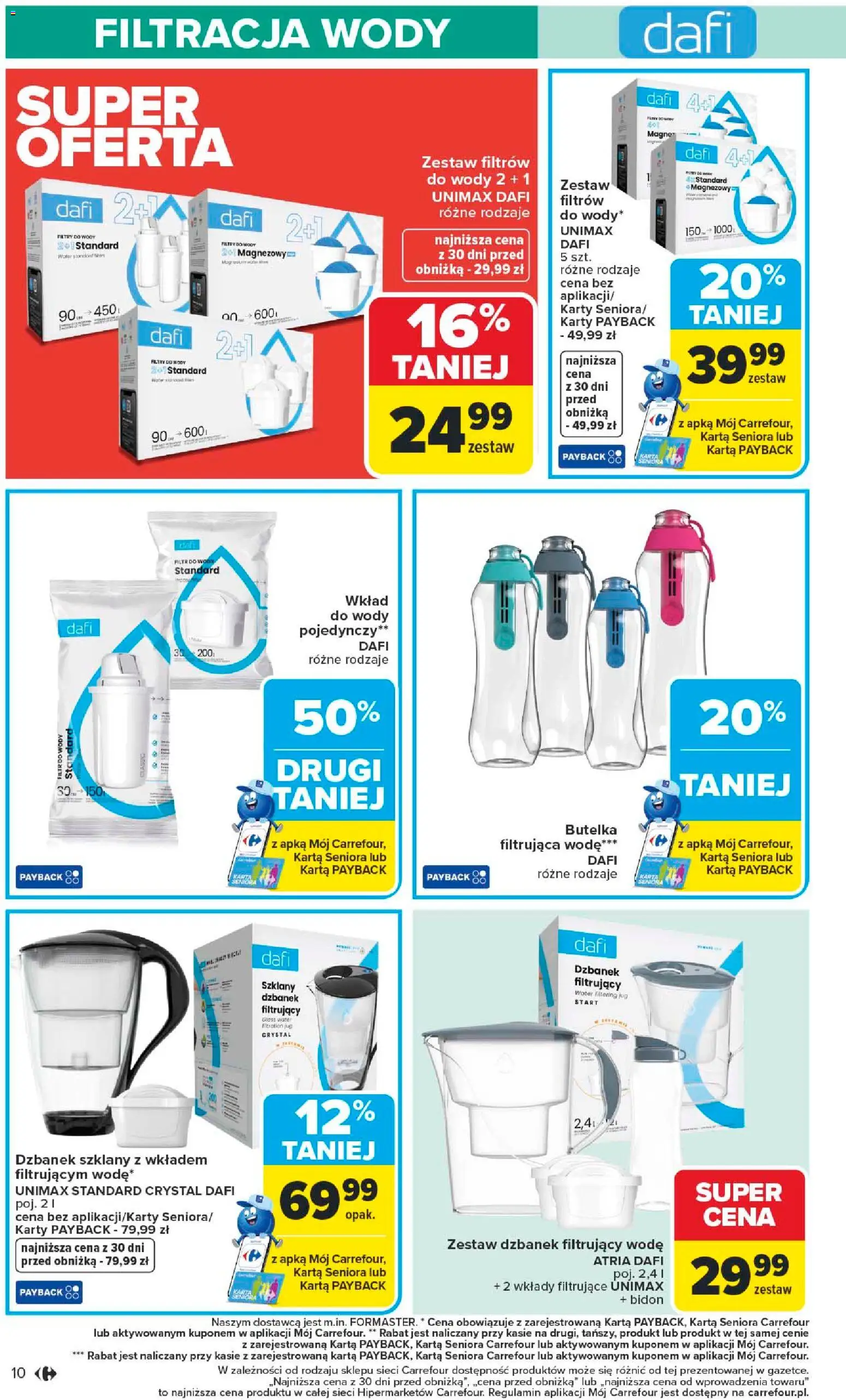 Carrefour Gazetka - Łap super okazje od 19.01.2026 | Strona: 10 | Produkty: Karta, Dzbanek, Filtr do wody, Dzbanek filtrujący