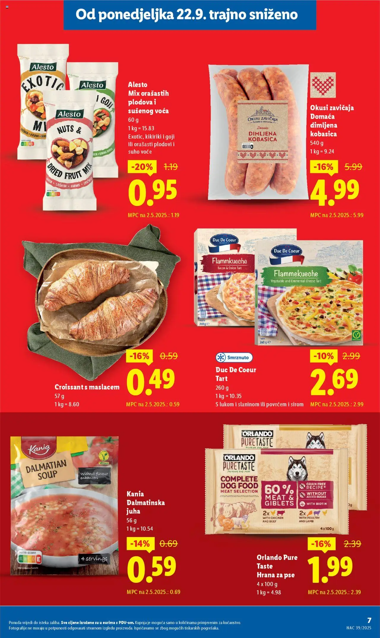 Lidl katalog | vrijedi od 30.09.2025 | Stranica: 6 | Proizvodi: Hrana za pse, Orašasti plodovi, Juha, Kobasica