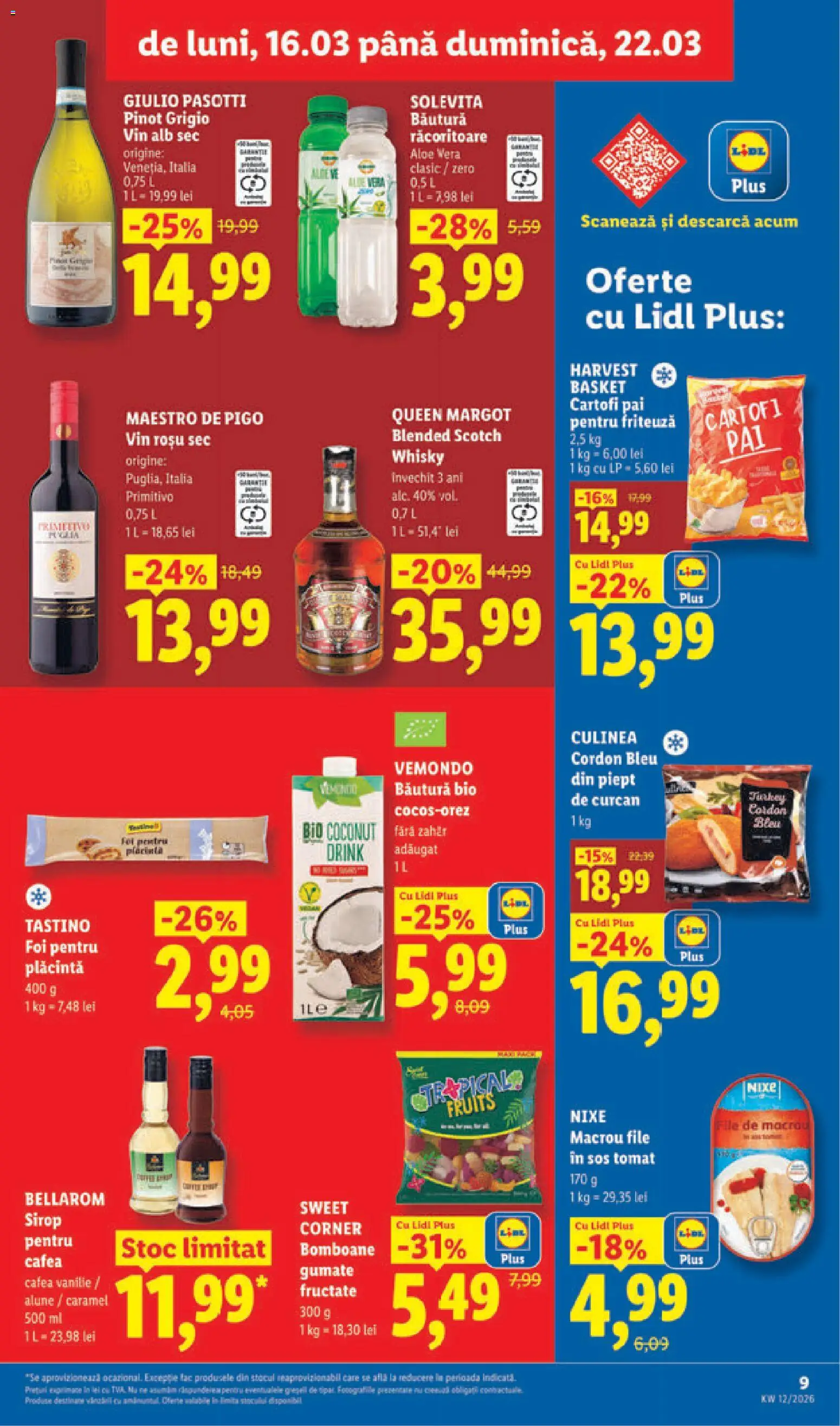 Noul catalog Lidl – valabil de la 16.03.2026 | Pagină: 9 | Produse: Friteuză, Vin, Sos, Zahăr