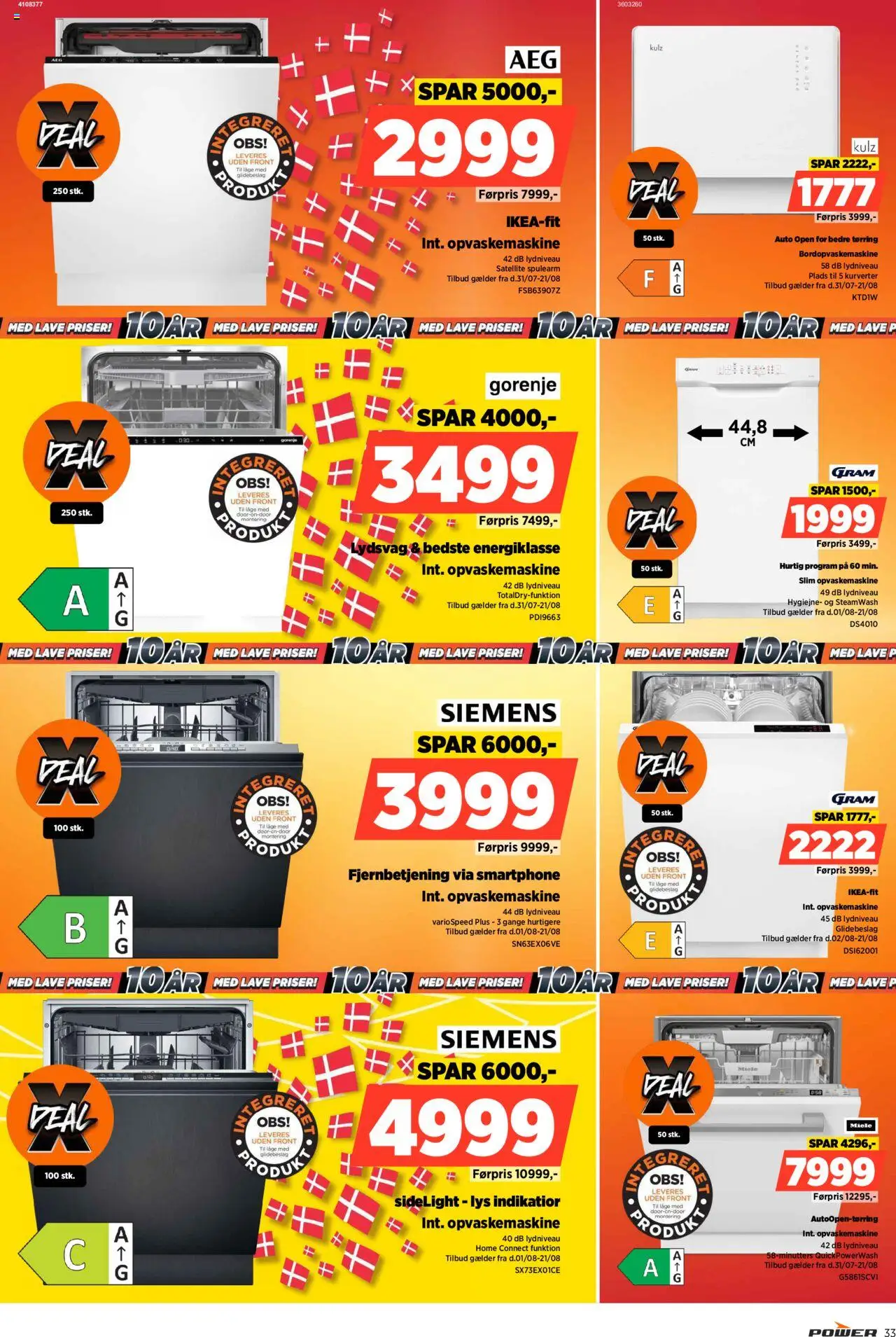 Power Tilbudsavis gyldig fra 31.07.2025 | Side: 33 | Produkter: Smartphone, Opvaskemaskine