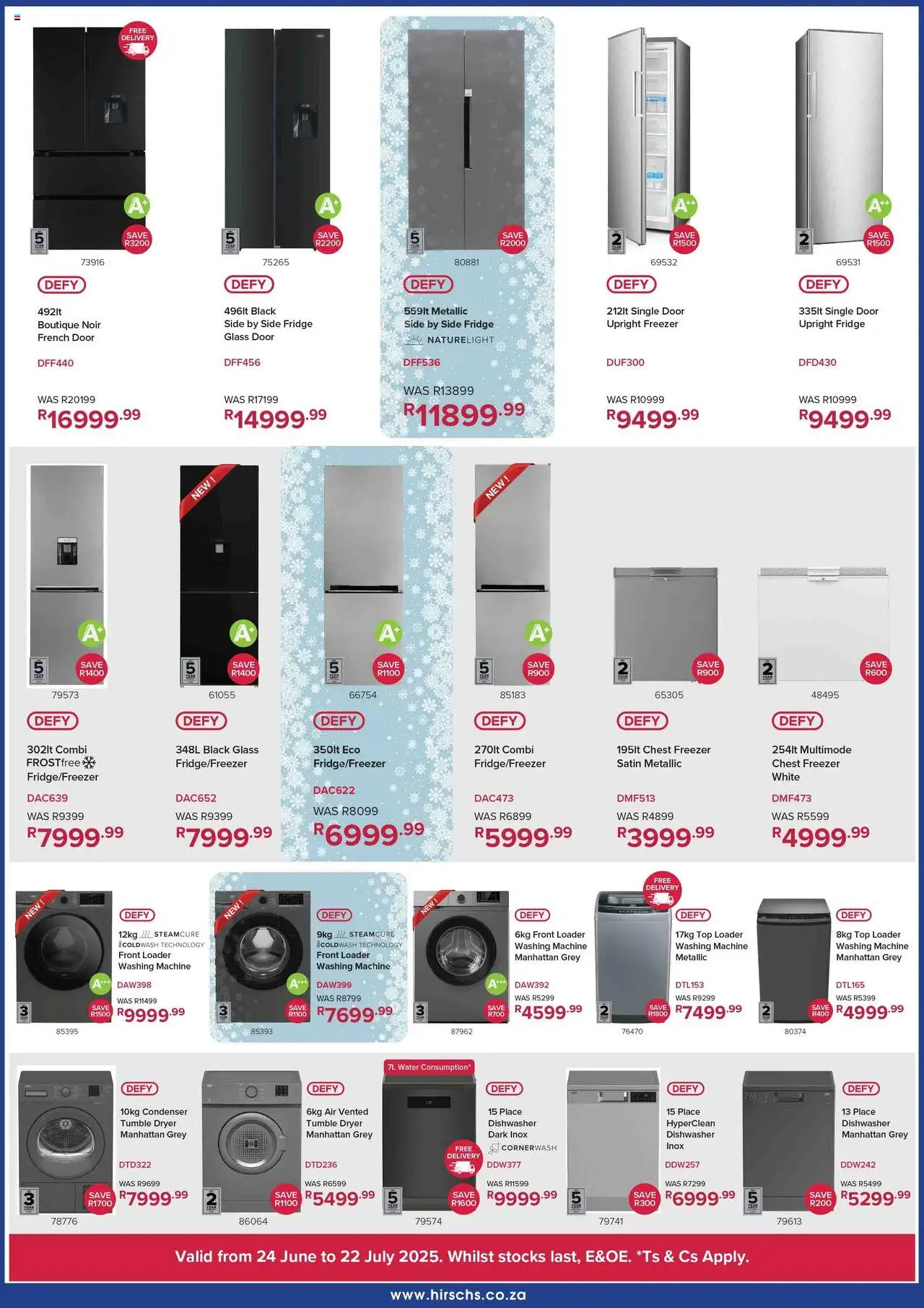 Hirsch's Specials │ valid from 24.06.2025 | Page: 18 | Products: Washing machine, Fridge, Chest freezer, Tumble dryer