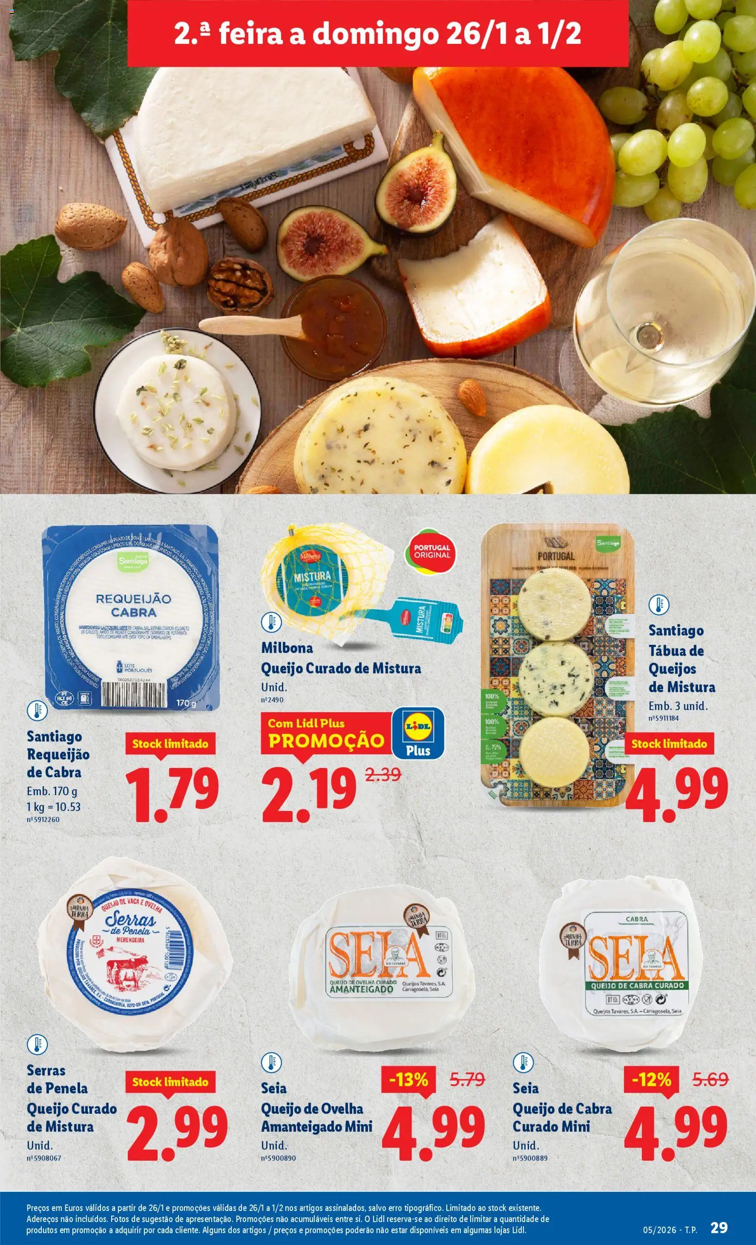 Lidl folheto │ válido de 26.01.2026 | Página: 29 | Produtos: Tábua, Leite, Queijo, Requeijão