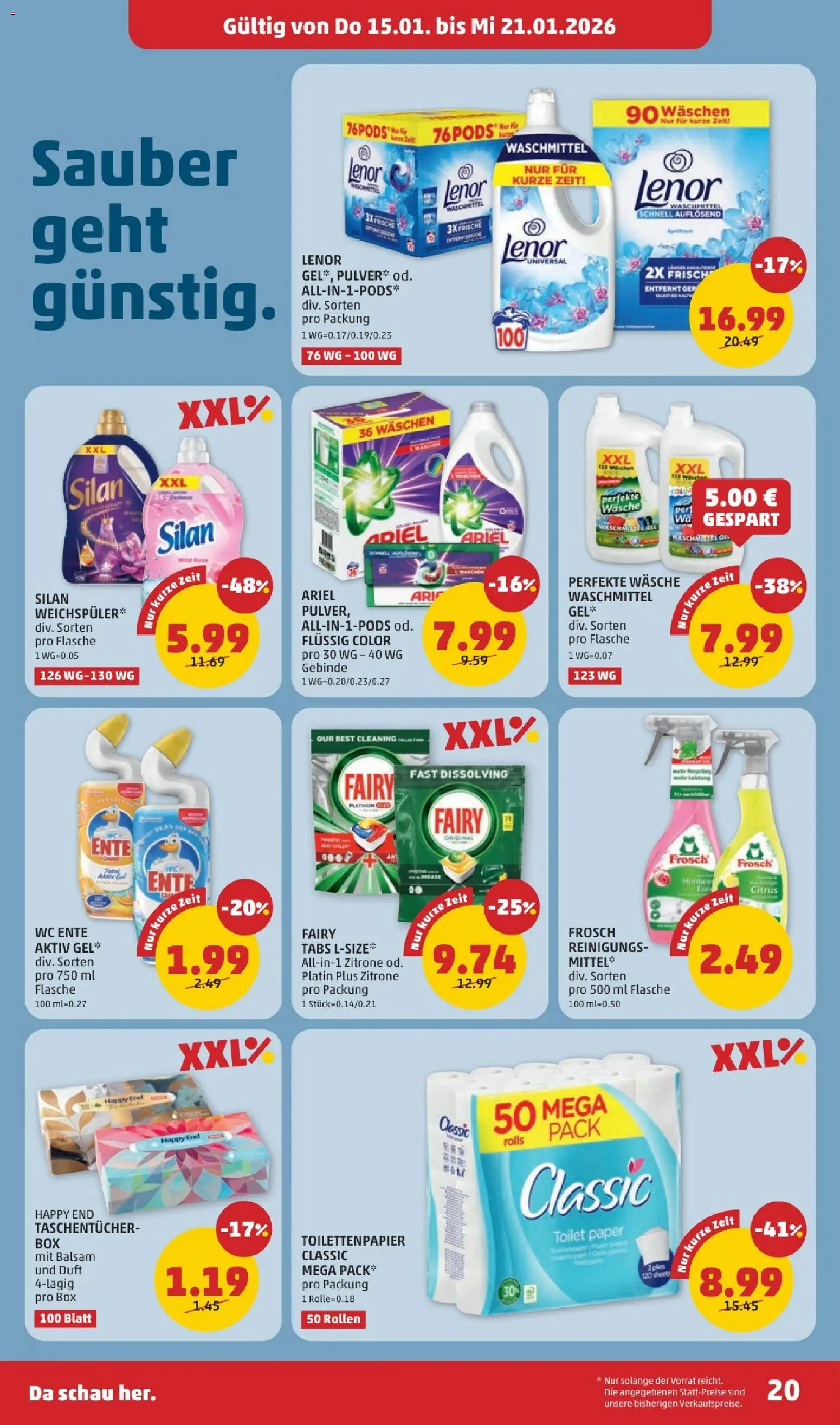 Penny Markt Flugblatt gültig ab 15.01.2026 | Seite: 20 | Produkte: Zitrone, Box, Duft, Waschmittel