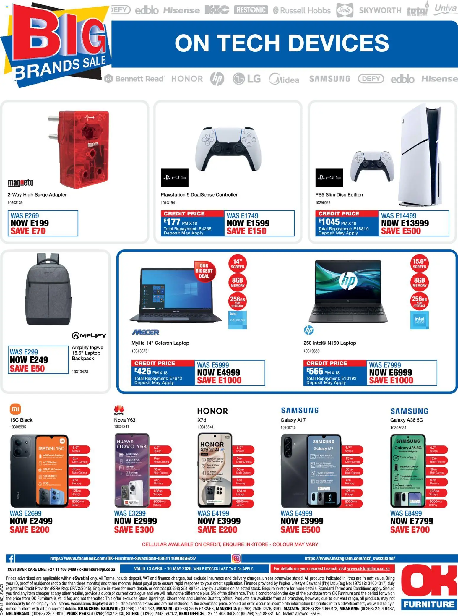 New OK Furniture catalogue – valid from 13.04.2026 | Page: 12 | Products: Backpack, Laptop, Battery, Water