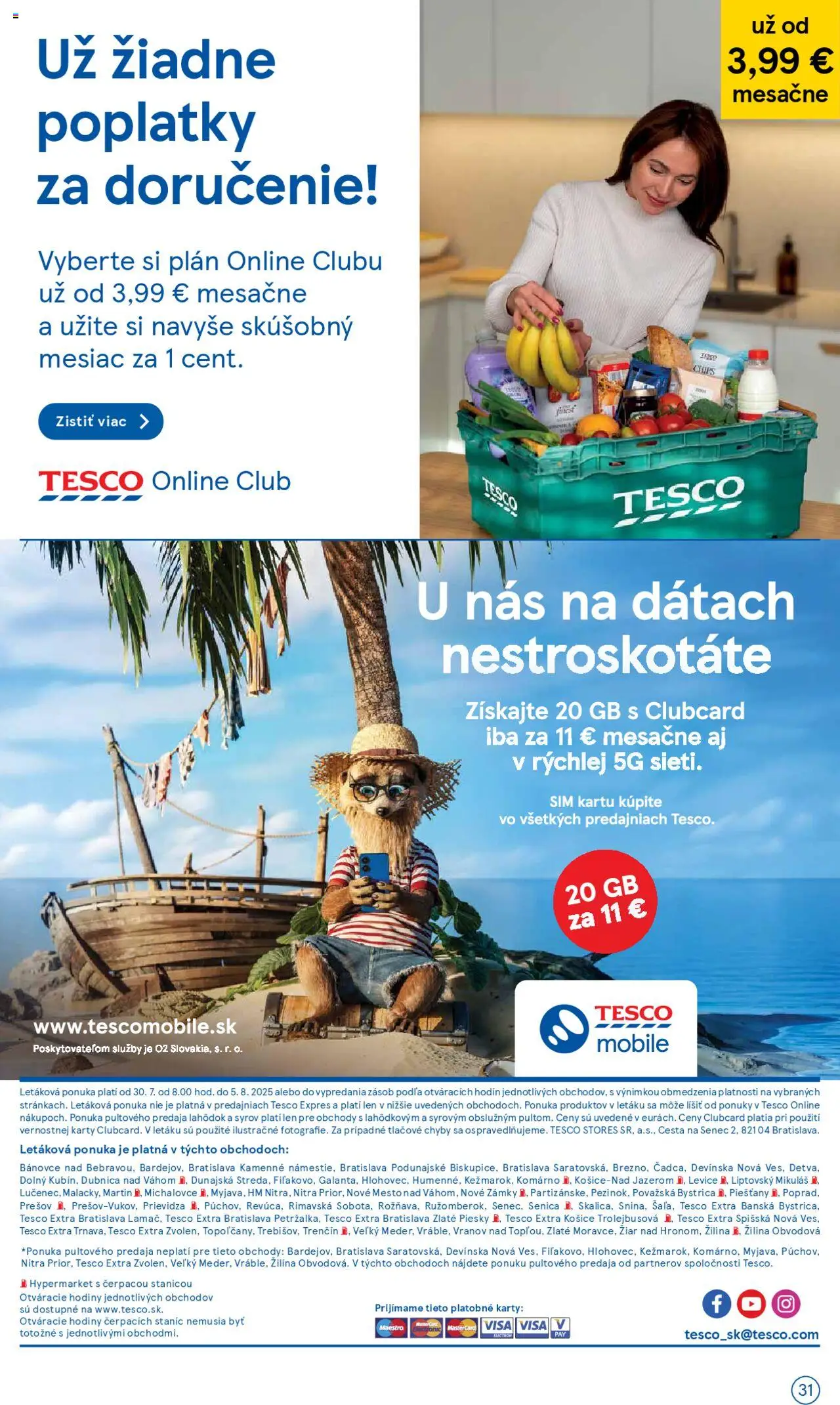Tesco Hypermarket - leták │ platný od 30.07.2025 | Strana: 31 | Produkty: Hodiny