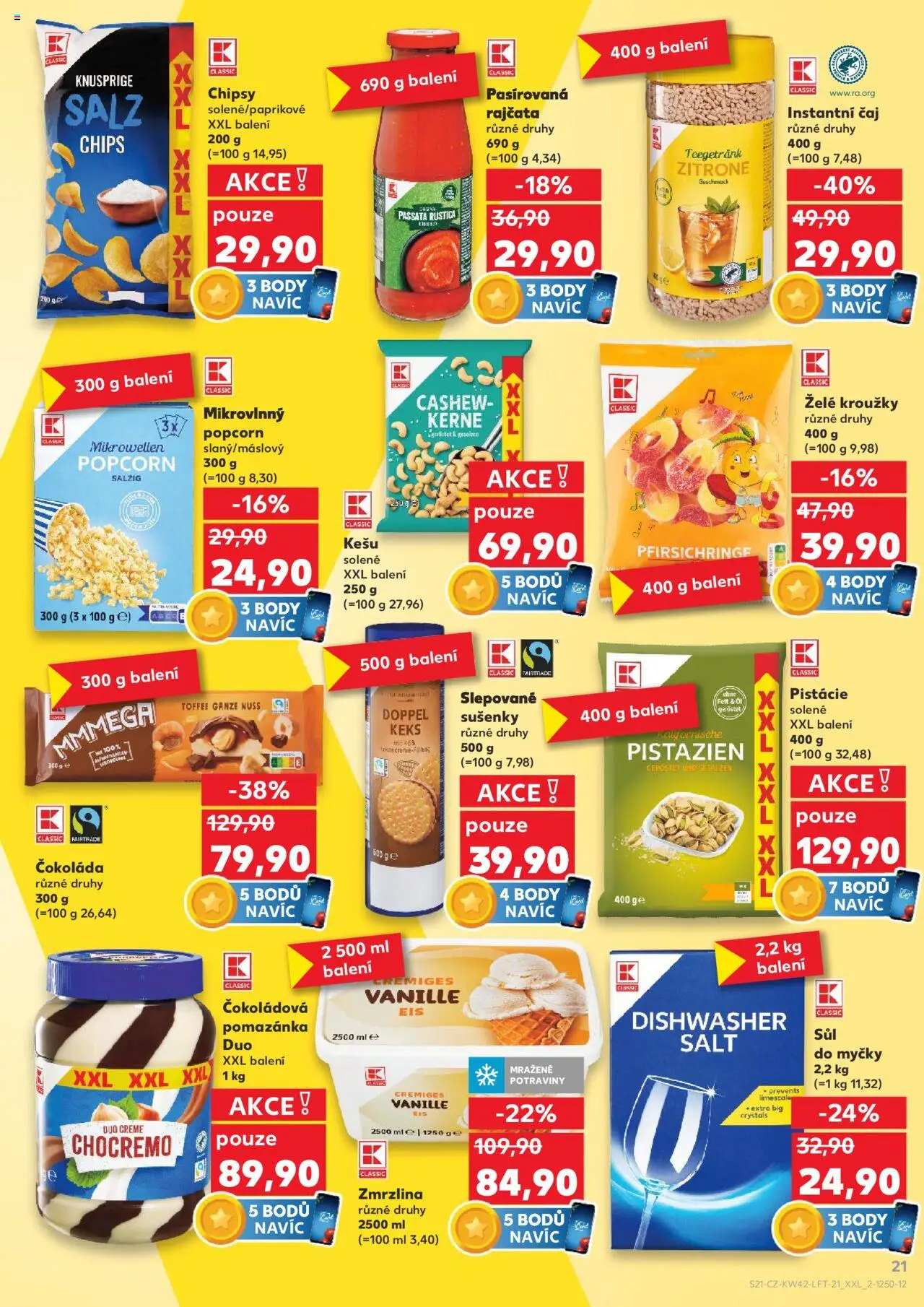 Kaufland leták - Chomutov od 15.10.2025 | Strana: 21 | Produkty: Kešu, Pasírovaná rajčata, Rajčata, Čaj