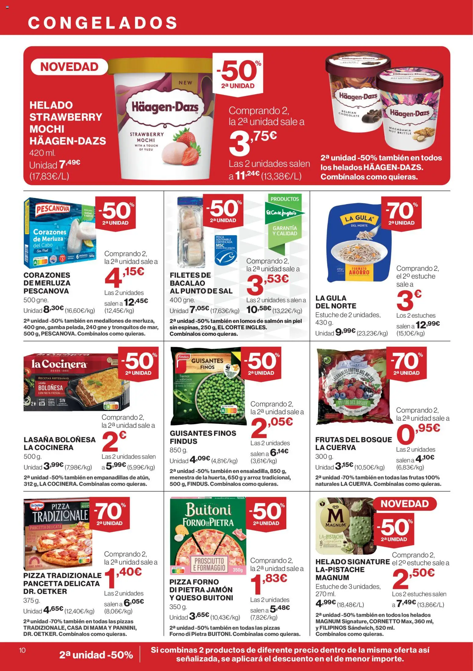 Supercor folleto │ válido desde el 25.03.2026 | Página: 10 | Productos: Medallones, Jamón, Helado, Gamba