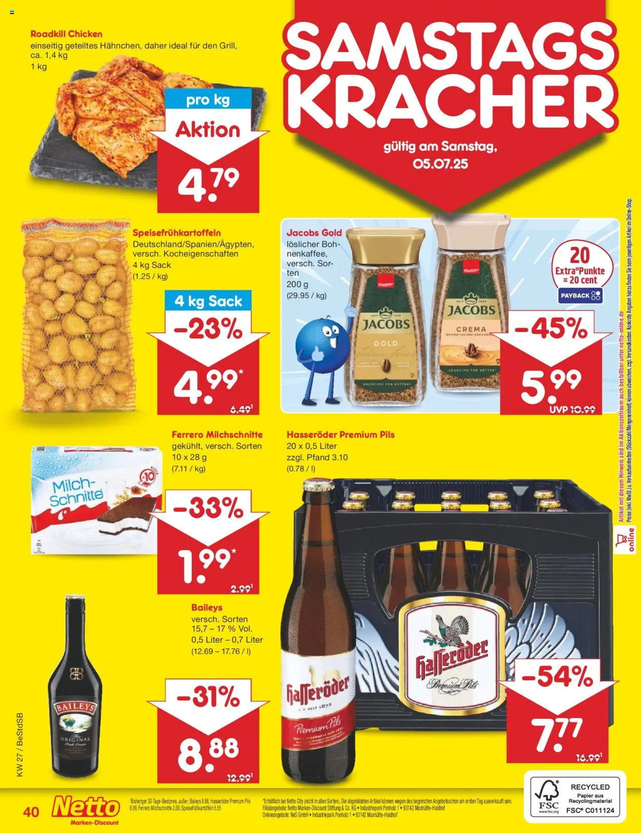 Netto Marken-Discount Prospekt 	 - gültig ab dem 30.06.2025 | Seite: 58 | Produkte: Milch, Pils, Hasseröder, Ferrero milchschnitte