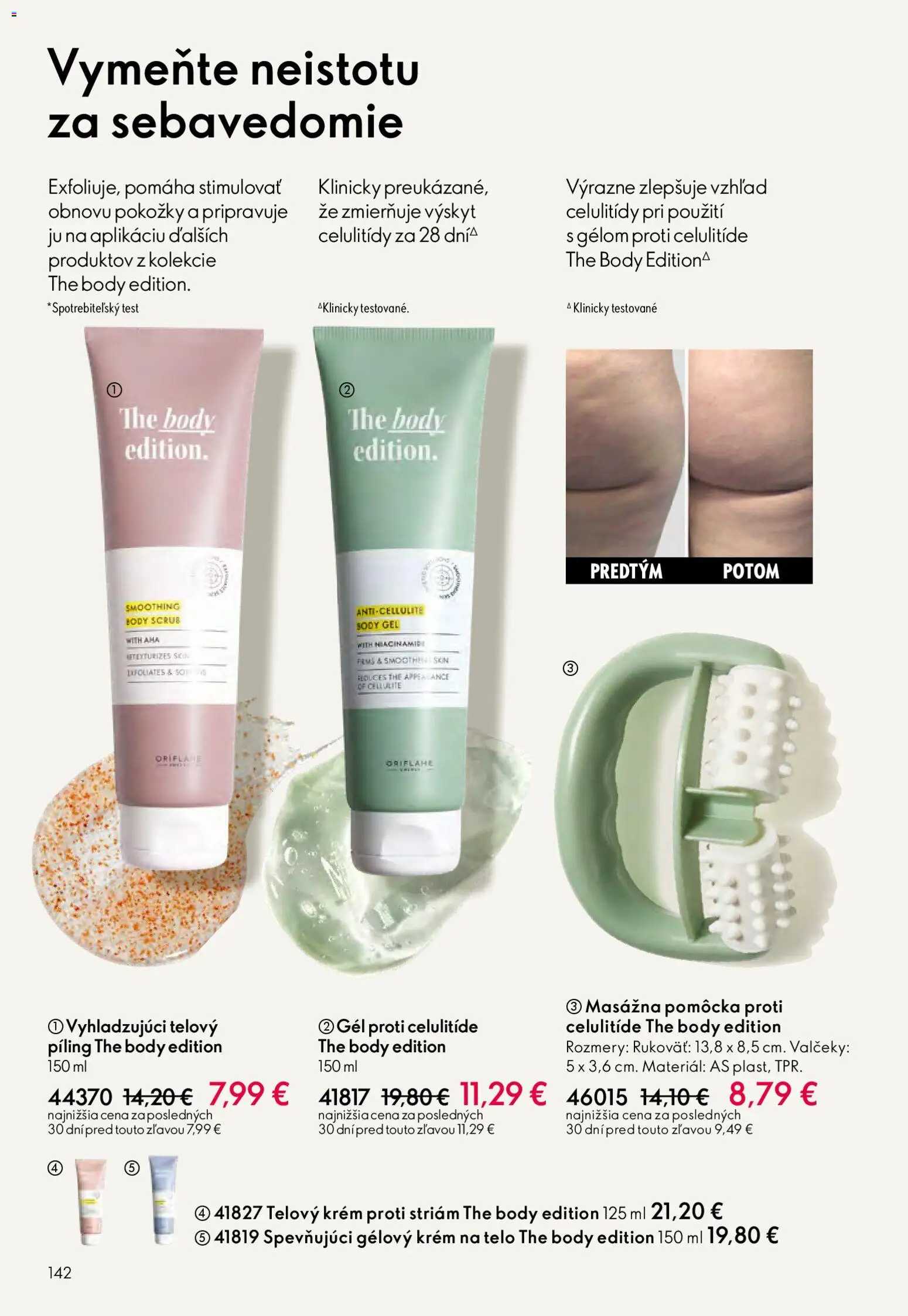 Nové Oriflame akcie – leták je platný od 04.03.2026 | Strana: 142 | Produkty: Telový krém, Krém