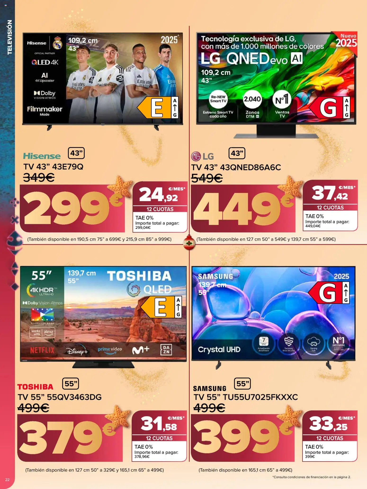 Carrefour folleto │ válido desde el 10.12.2025 | Página: 22 | Productos: Televisión, Video