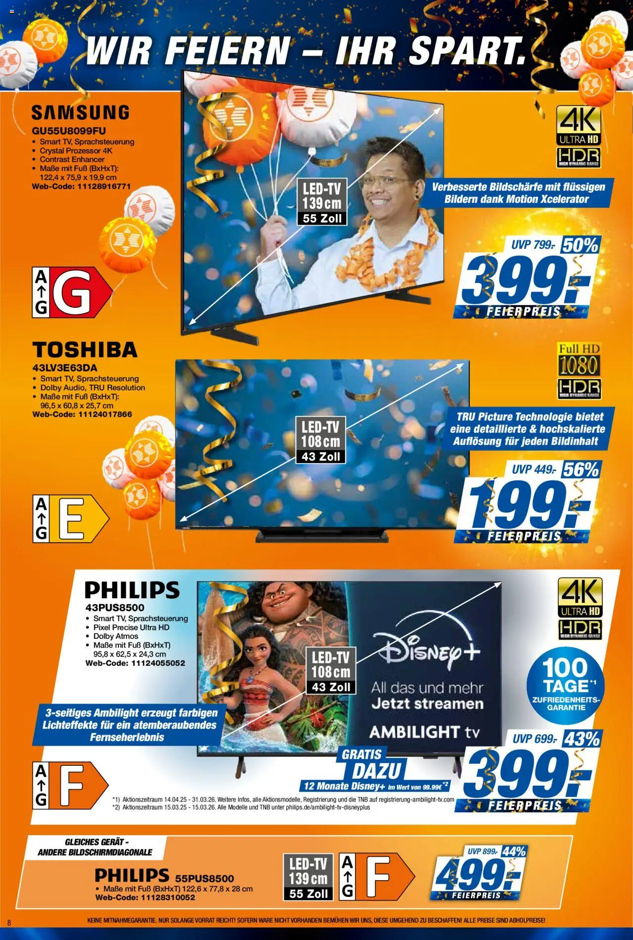 Expert Prospekt 	 – gültig ab 10.10.2025 | Seite: 8 | Produkte: Philips, Samsung, TV