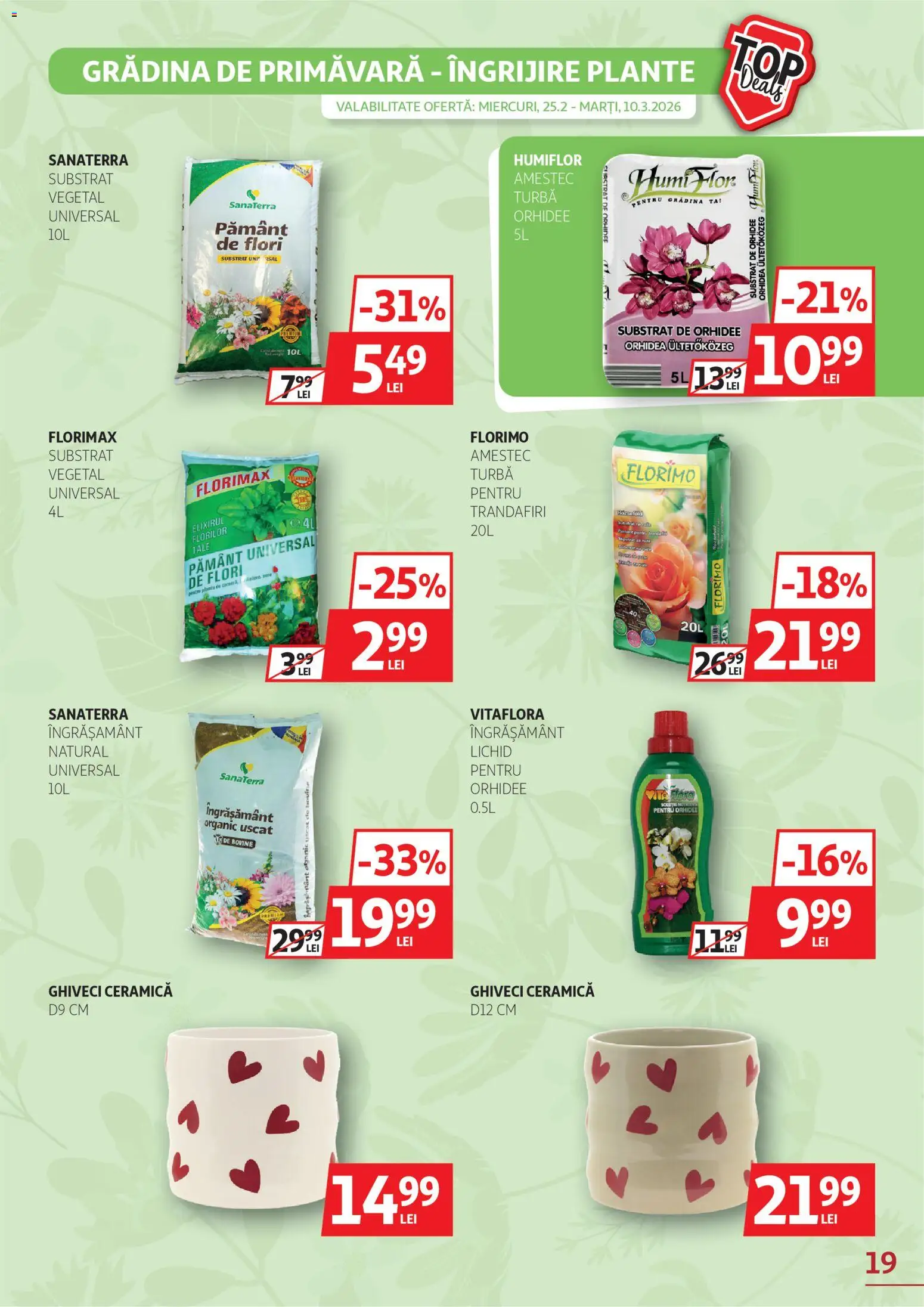 Noul catalog Auchan – valabil de la 25.02.2026 | Pagină: 19 | Produse: Orhidee, Ghiveci, Unt