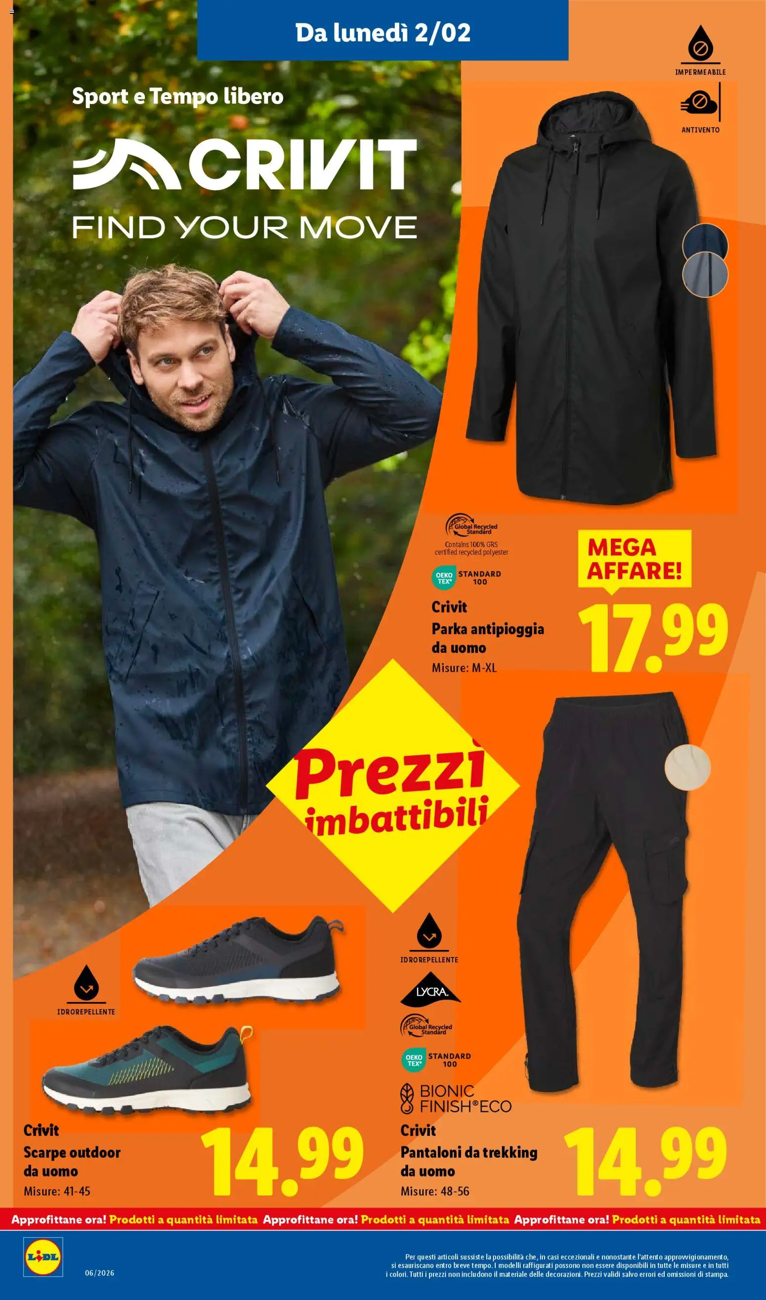 Volantino Lidl del 02.02.2026 | Pagina: 36 | Prodotti: Pantaloni, Scarpe