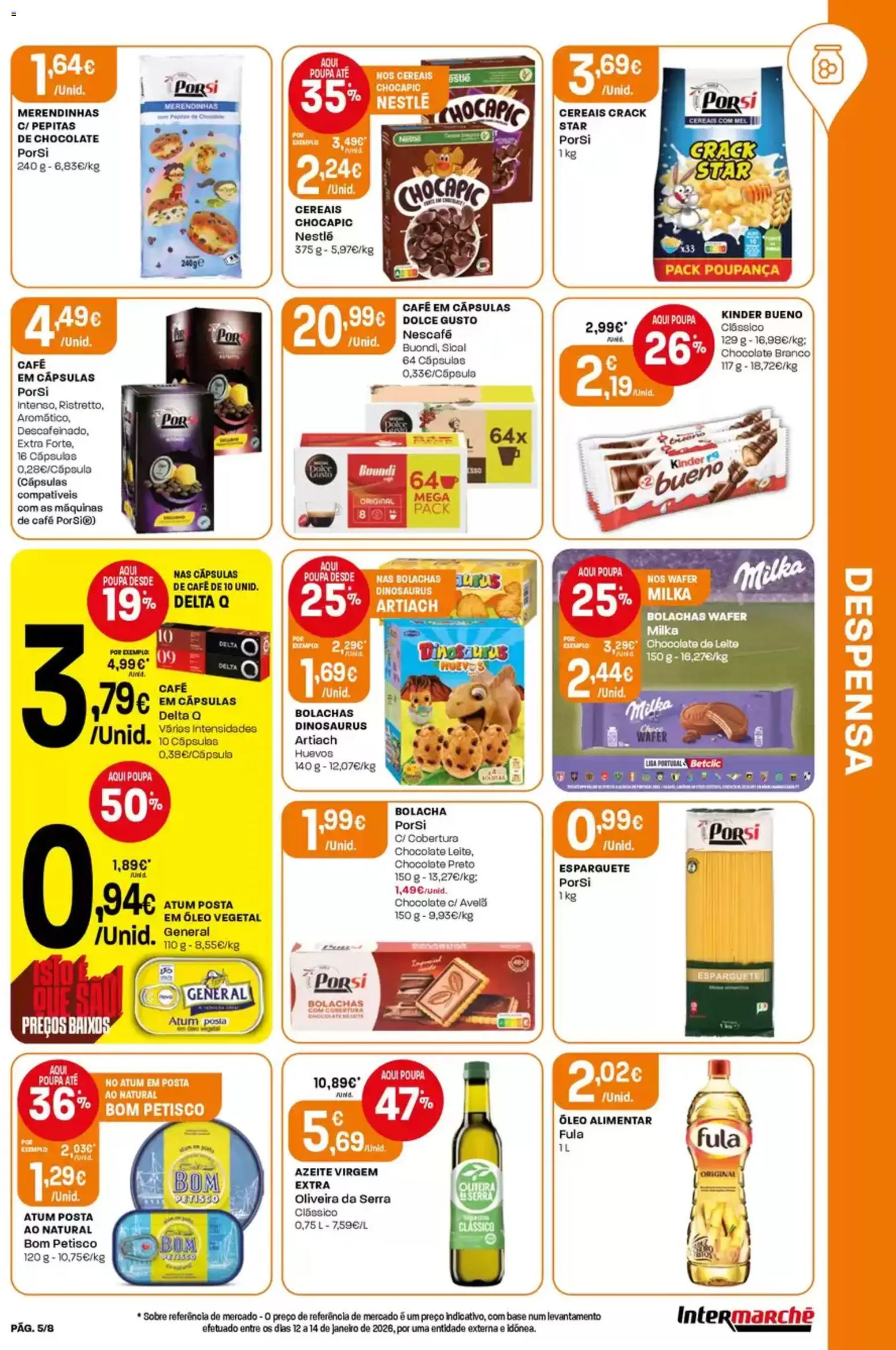 Intermarché Folheto Mini │ válido de 19.02.2026 | Página: 5 | Produtos: Esparguete, Delta q, Lente, Óleo