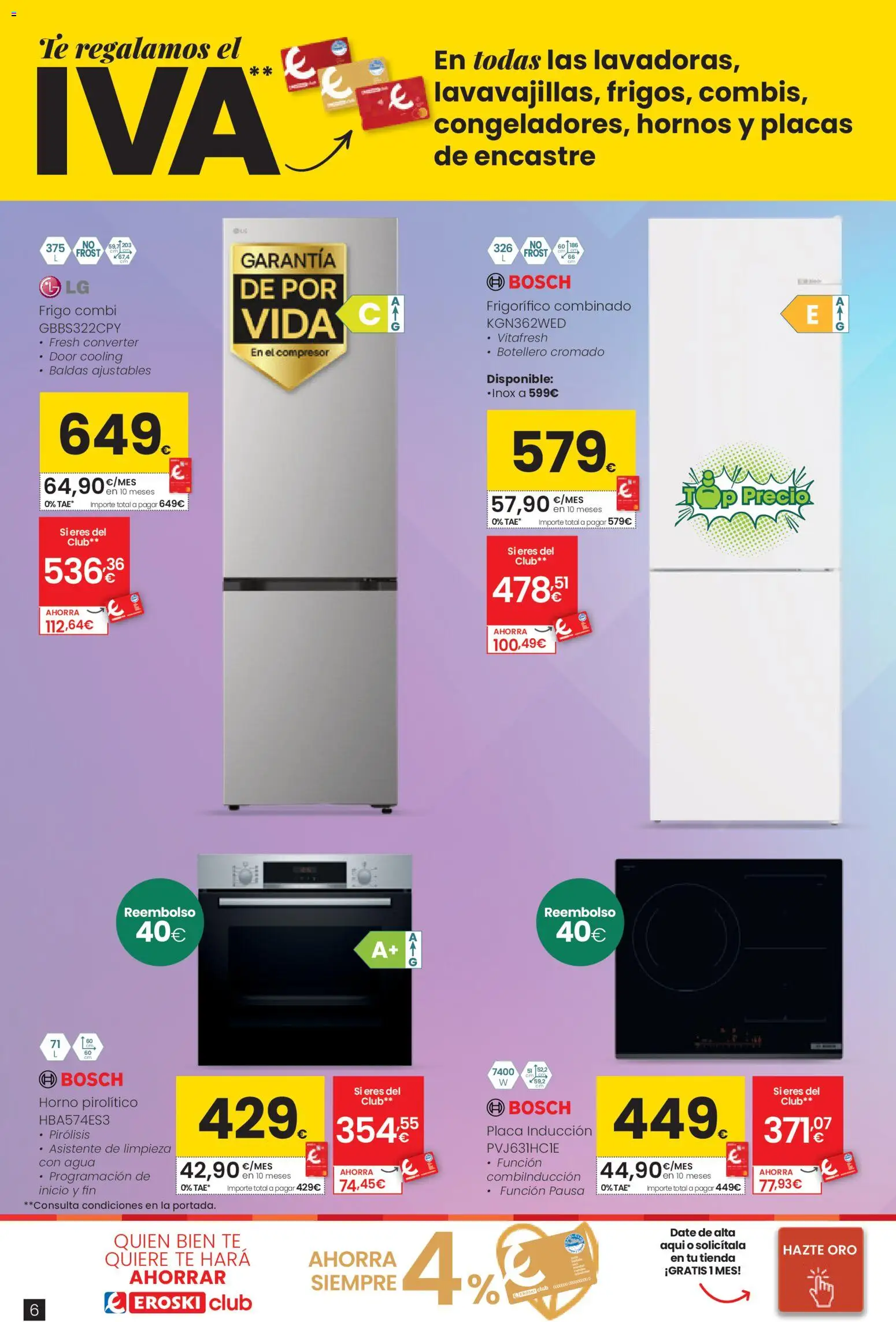 Eroski Oh Qué tecno │ válido desde el 26.02.2026 | Página: 6 | Productos: Té, Horno, Combi