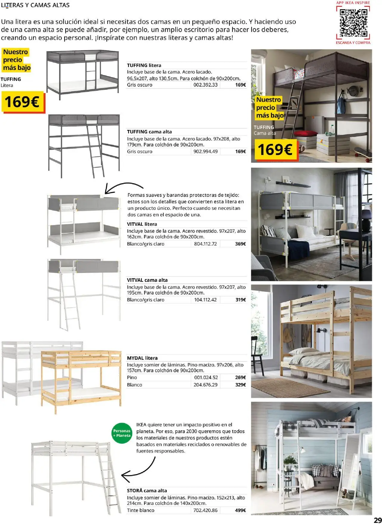 Catálogo IKEA Muebles para el dormitorio │ válido desde el 04.02.2025 | Página: 29 | Productos: Tinte, Somier, Colchon, Cama