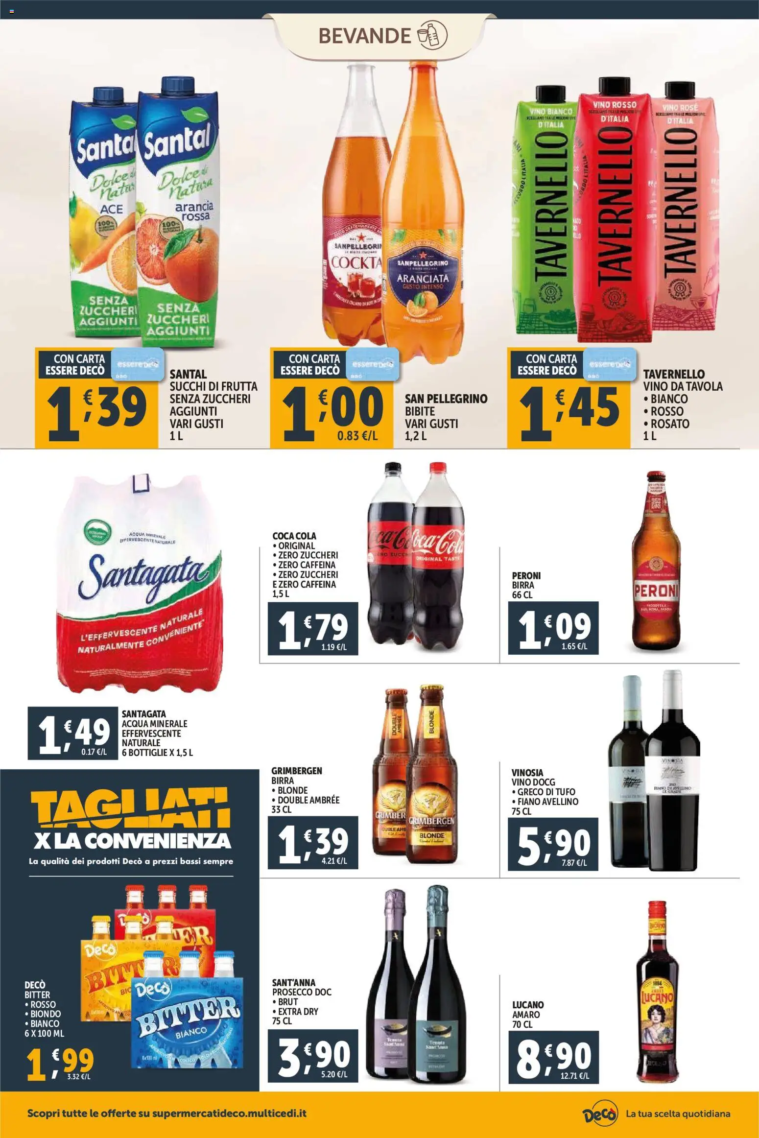 Volantino Decò del 23.02.2026 | Pagina: 10 | Prodotti: Prosecco, Acqua, Vino rosso, Vino bianco