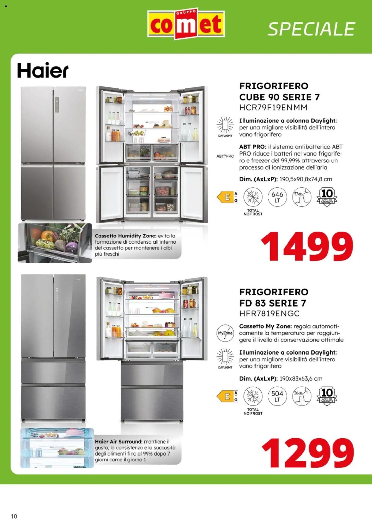 Volantino Comet del 17.11.2025 | Pagina: 10 | Prodotti: Freezer, Frigorifero