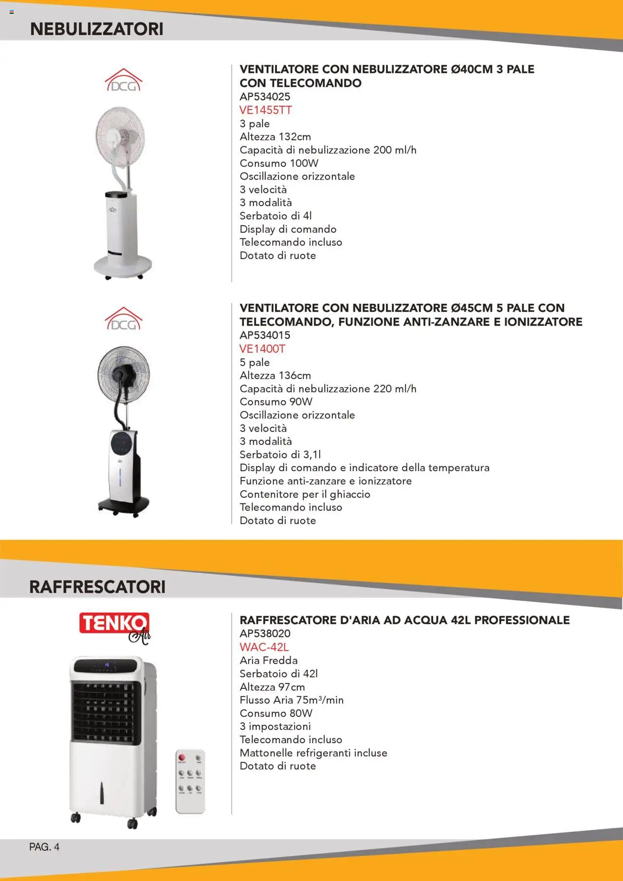 Volantino GBC del 31.05.2025 | Pagina: 4 | Prodotti: Ventilatore, Telecomando, Acqua, Contenitore