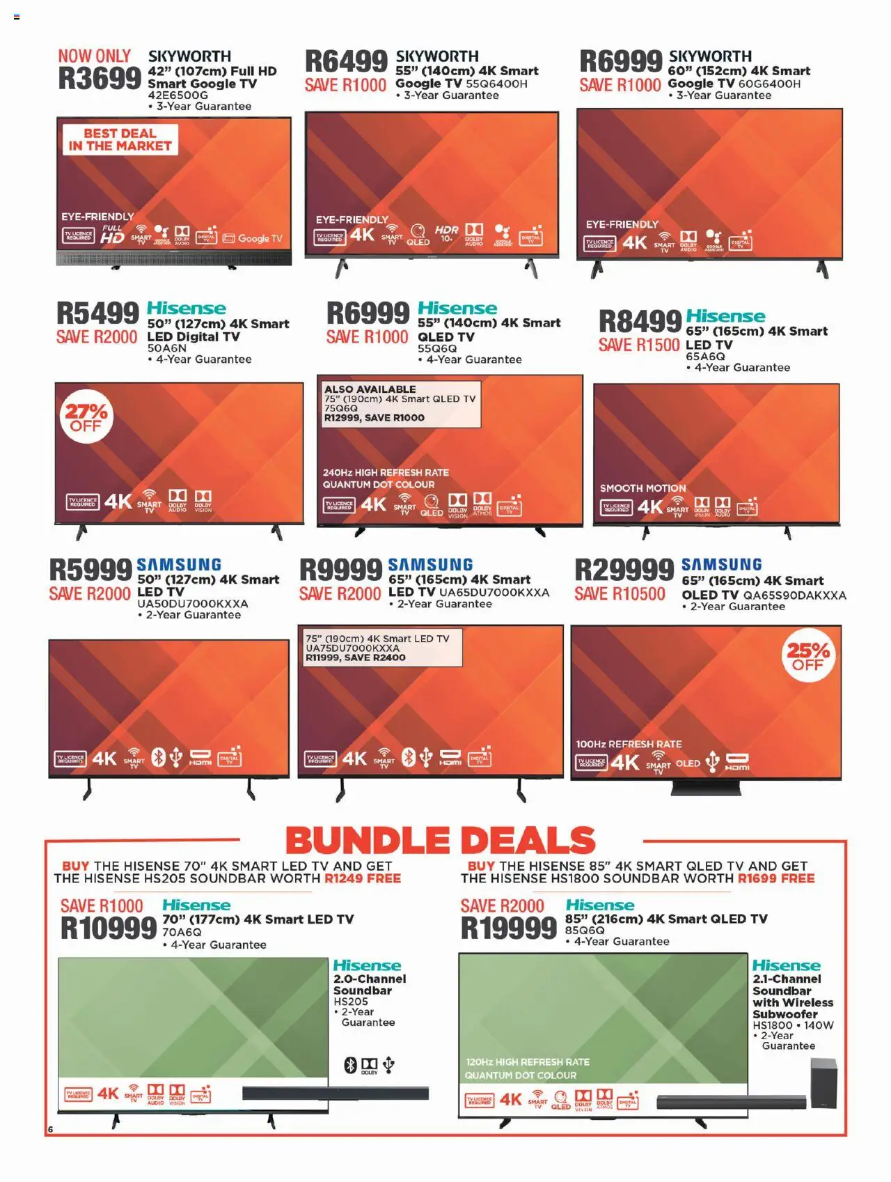 New House and Home catalogue – valid from 22.09.2025 | Page: 6 | Products: Audio, TV, Soundbar, Subwoofer