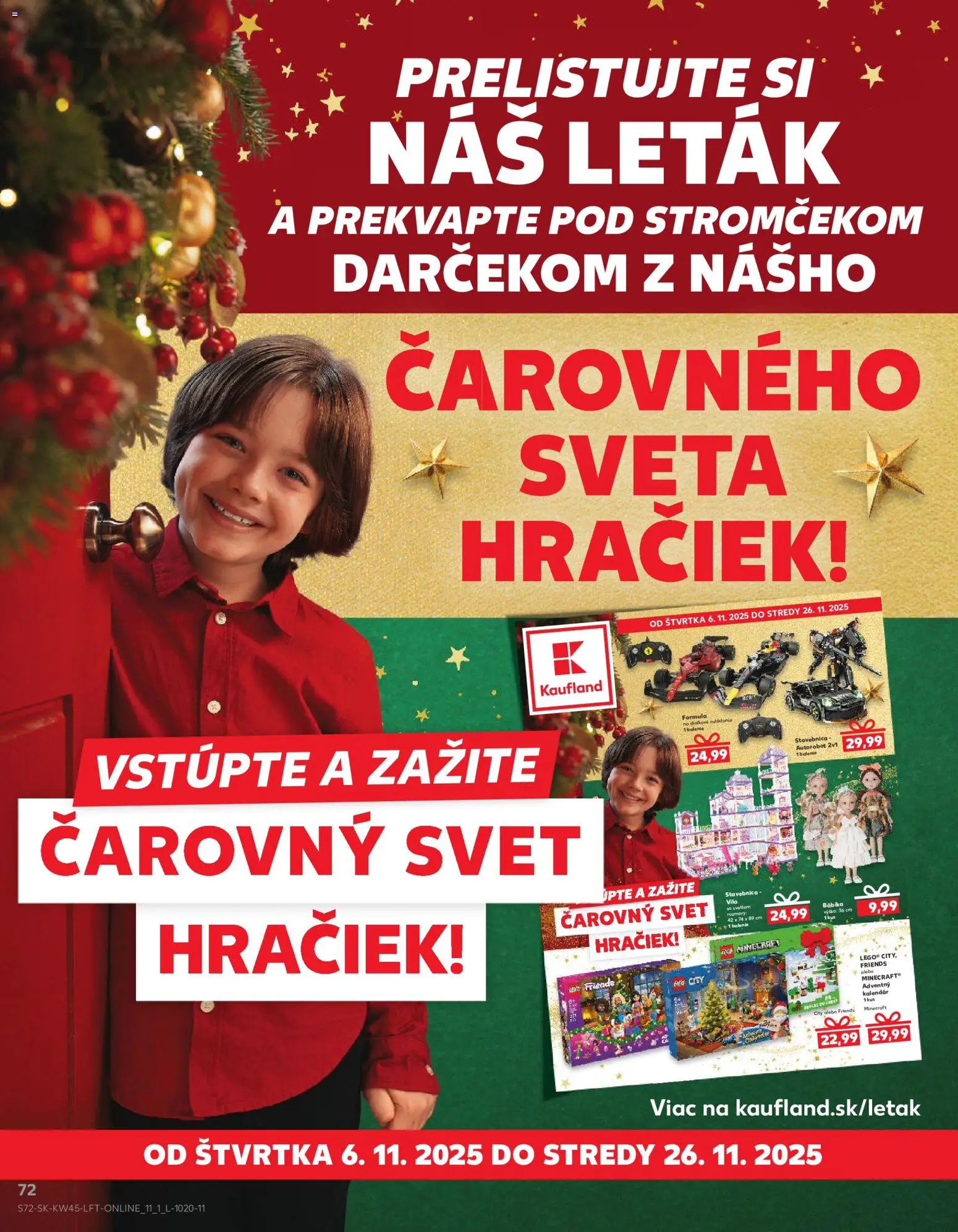 Nové Kaufland akcie – leták je platný od 06.11.2025 | Strana: 72 | Produkty: LEGO
