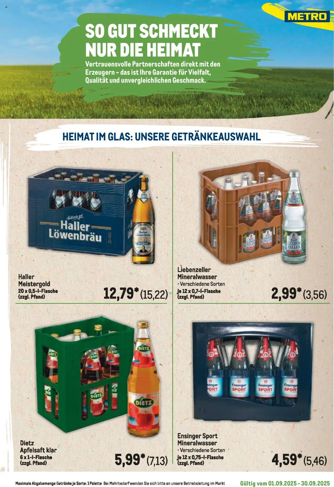 Metro Regionaler Flyer - gültig ab dem 01.09.2025 | Seite: 89 | Produkte: Apfelsaft, Mineralwasser