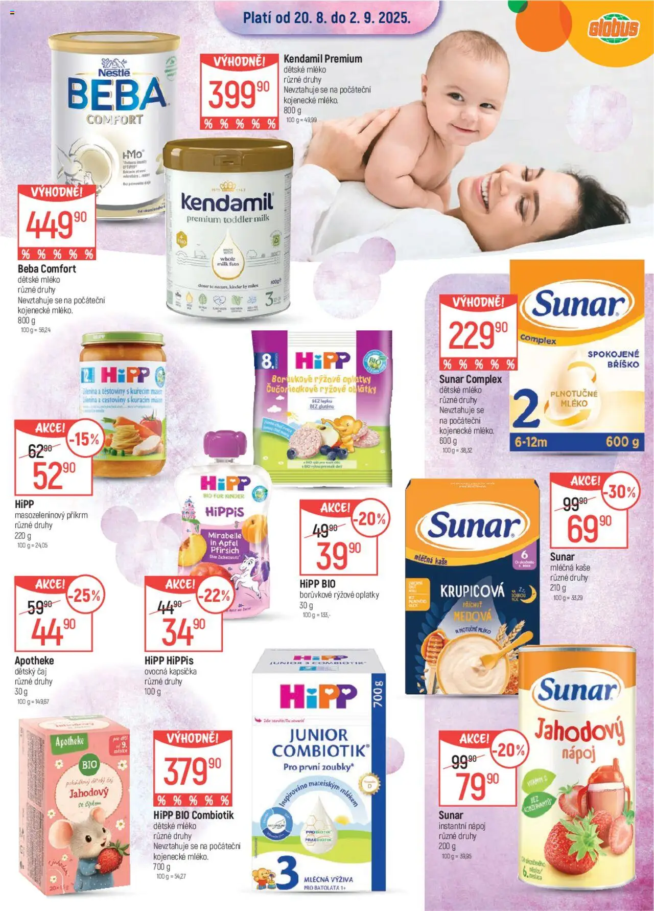 Globus leták od 20.08.2025 | Strana: 12 | Produkty: Čaj, Ovocná kapsička, Kendamil, Oplatky