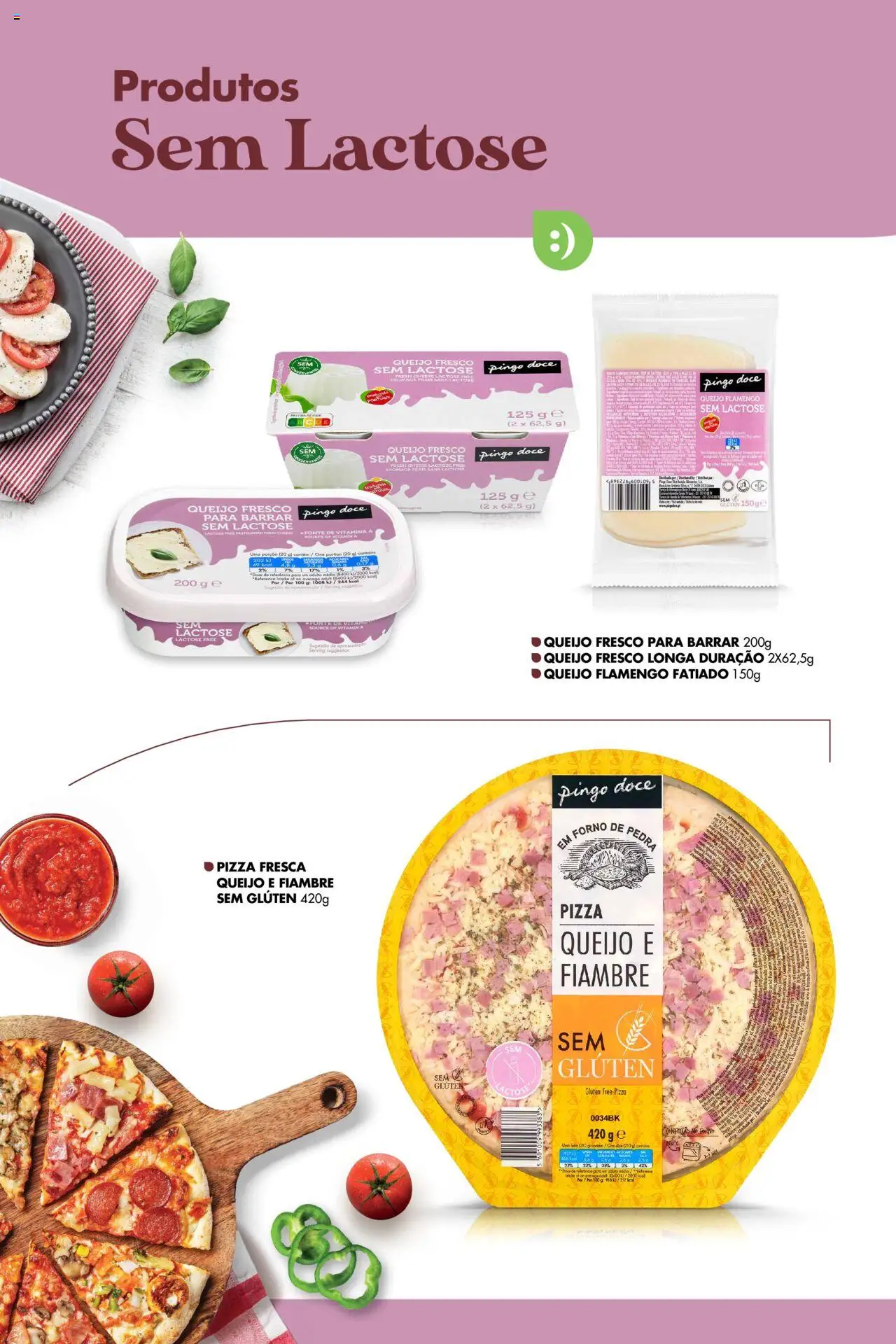 Pingo Doce Catálogo-Sem Lactose │ válido de 07.05.2024 | Página: 4 | Produtos: Forno, Queijo, Pizza