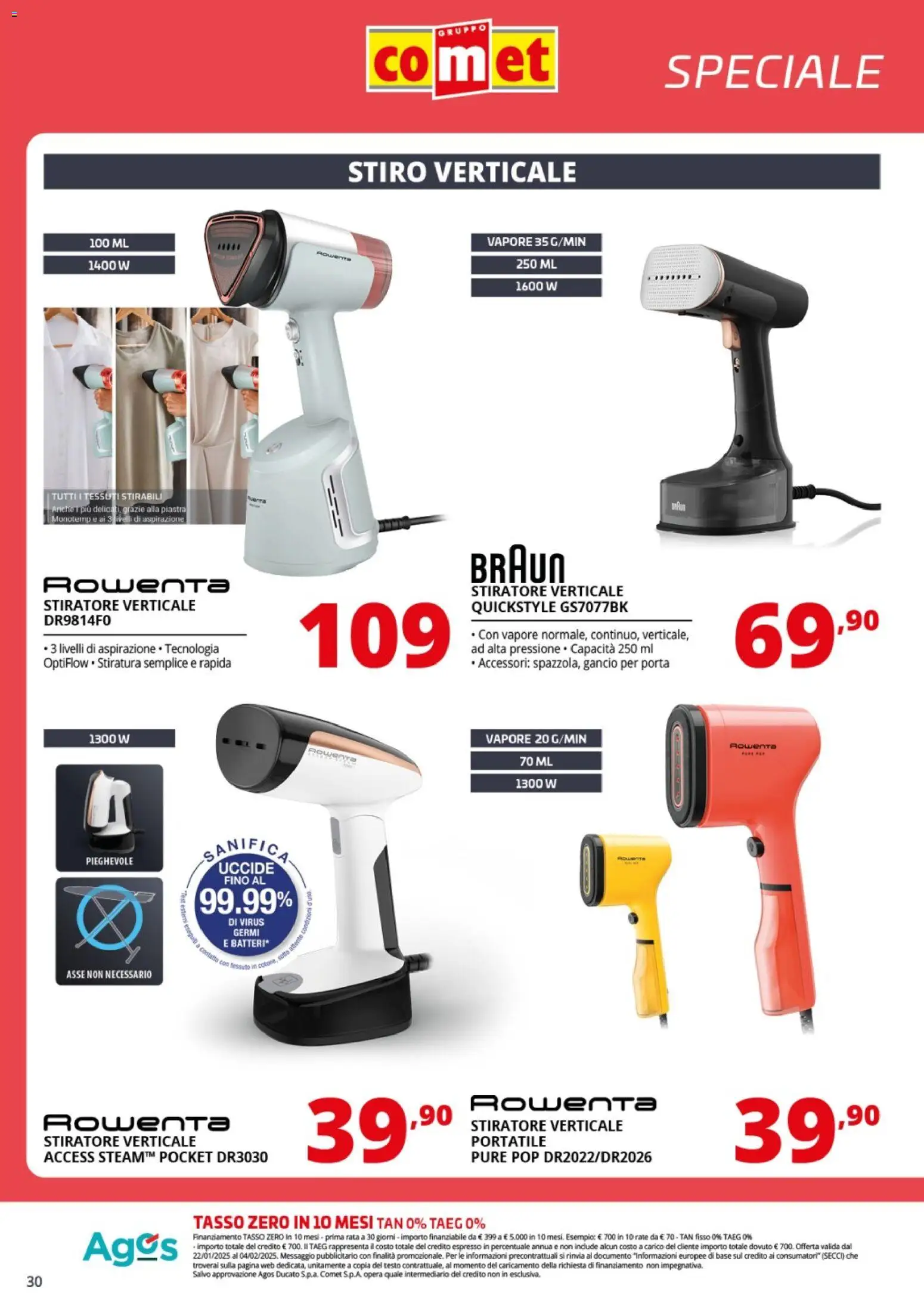 Volantino Comet del 23.01.2026 | Pagina: 30 | Prodotti: Stiratore verticale