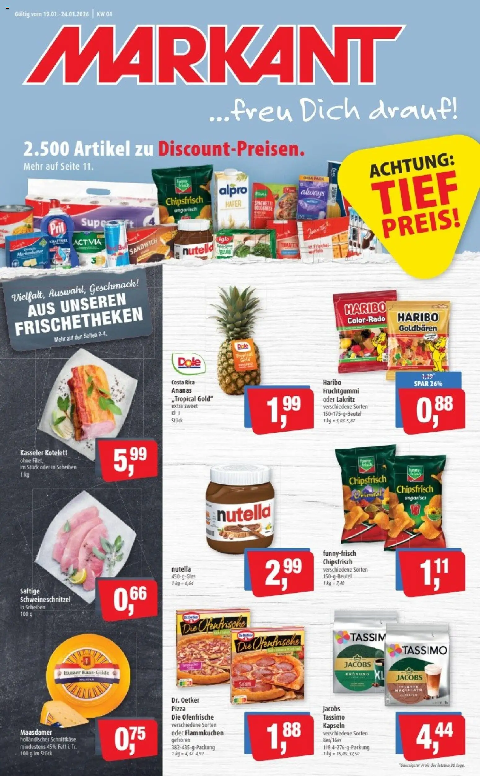 Markant Prospekt 	 – gültig ab 19.01.2026 | Seite: 1 | Produkte: Activia, Tomaten, Alpro, Pril